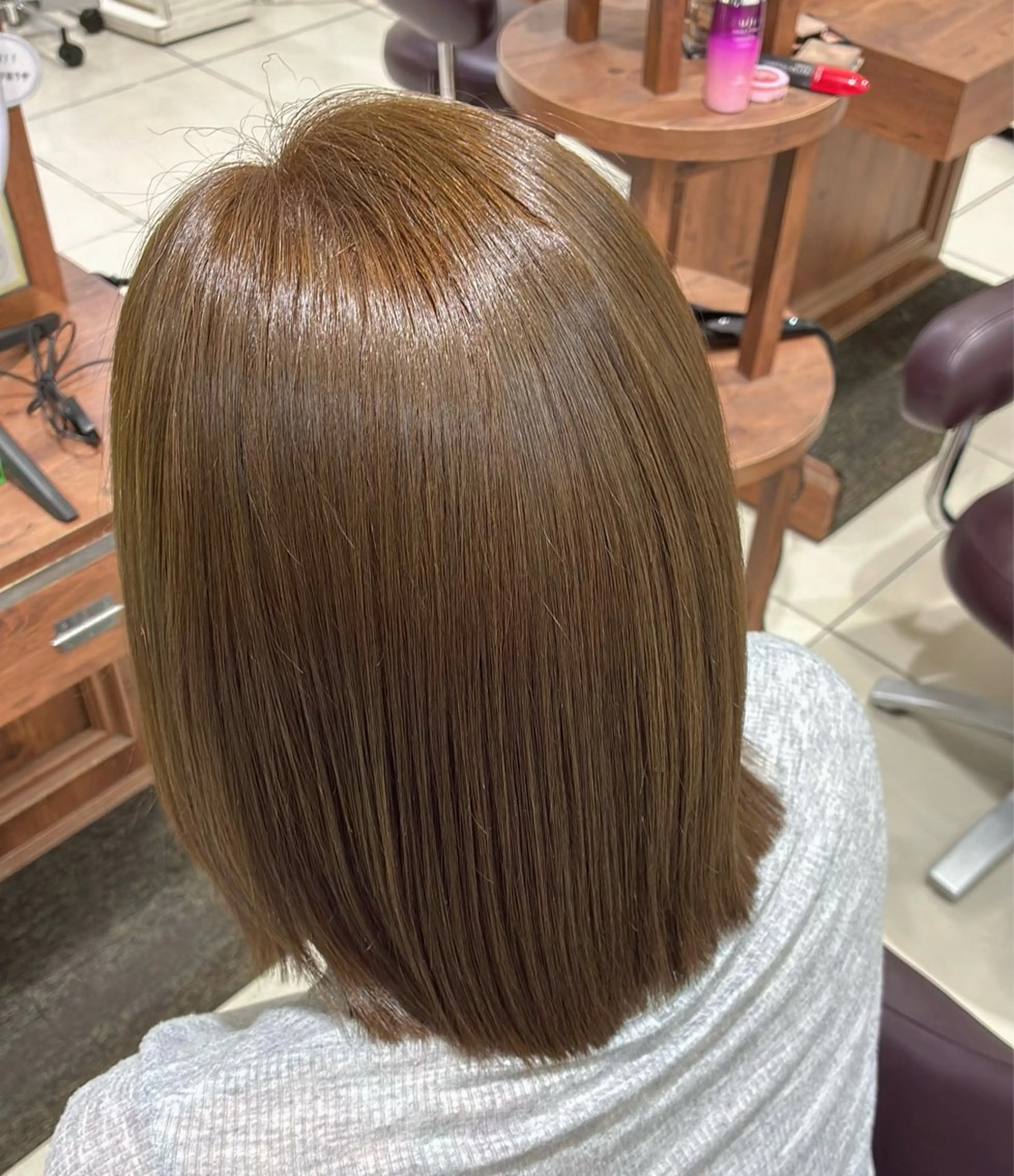 ミディアム カラー カット ヘアカラー ベージュ🤎/透明感 /ゆき🍀のヘアスタイル