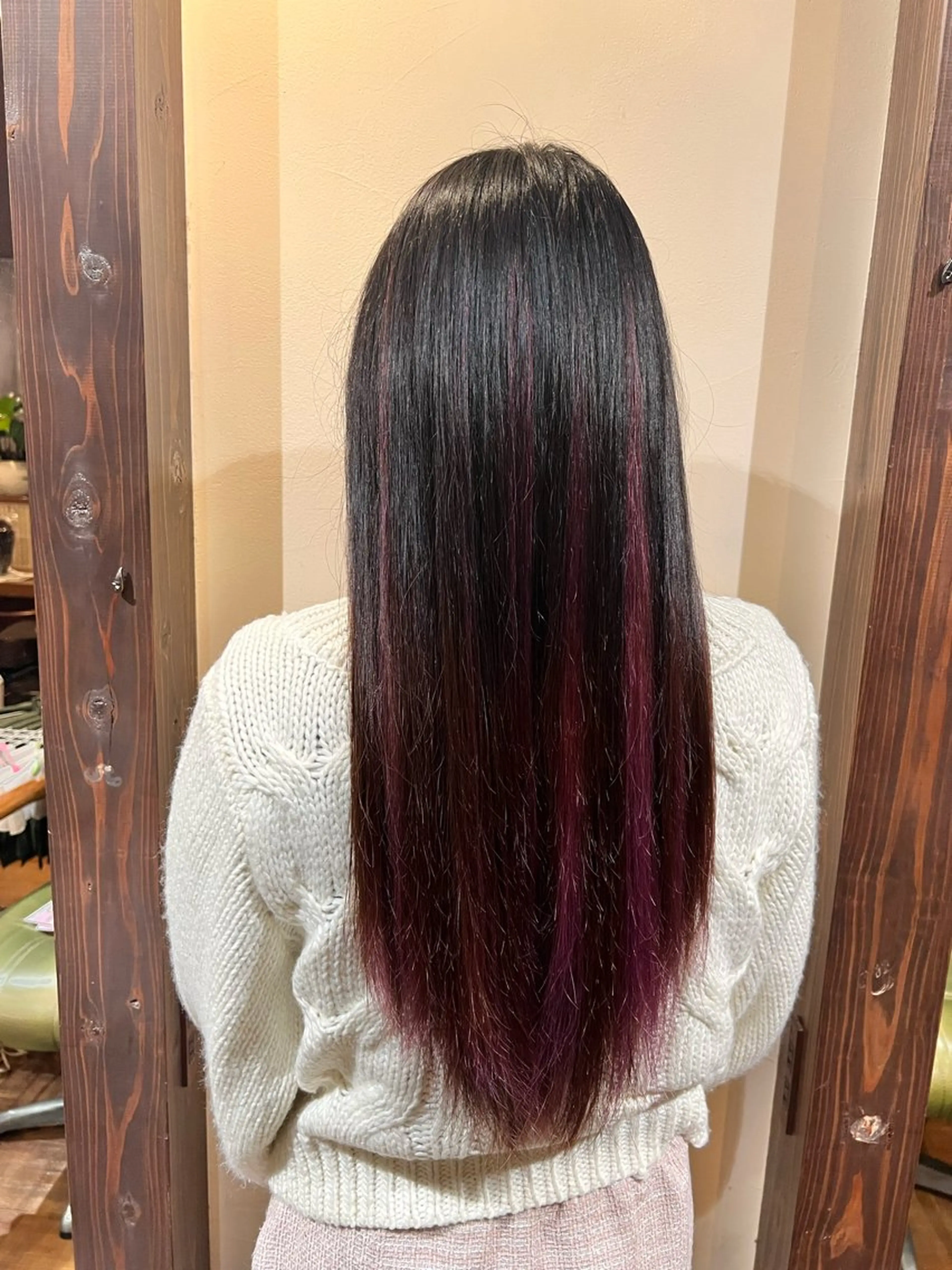 ロング カラー お団子ヘア ブリーチ デザインカラー ヘアカラー まゆ/髪質改善 ストレート/スパ🫧のヘアスタイル