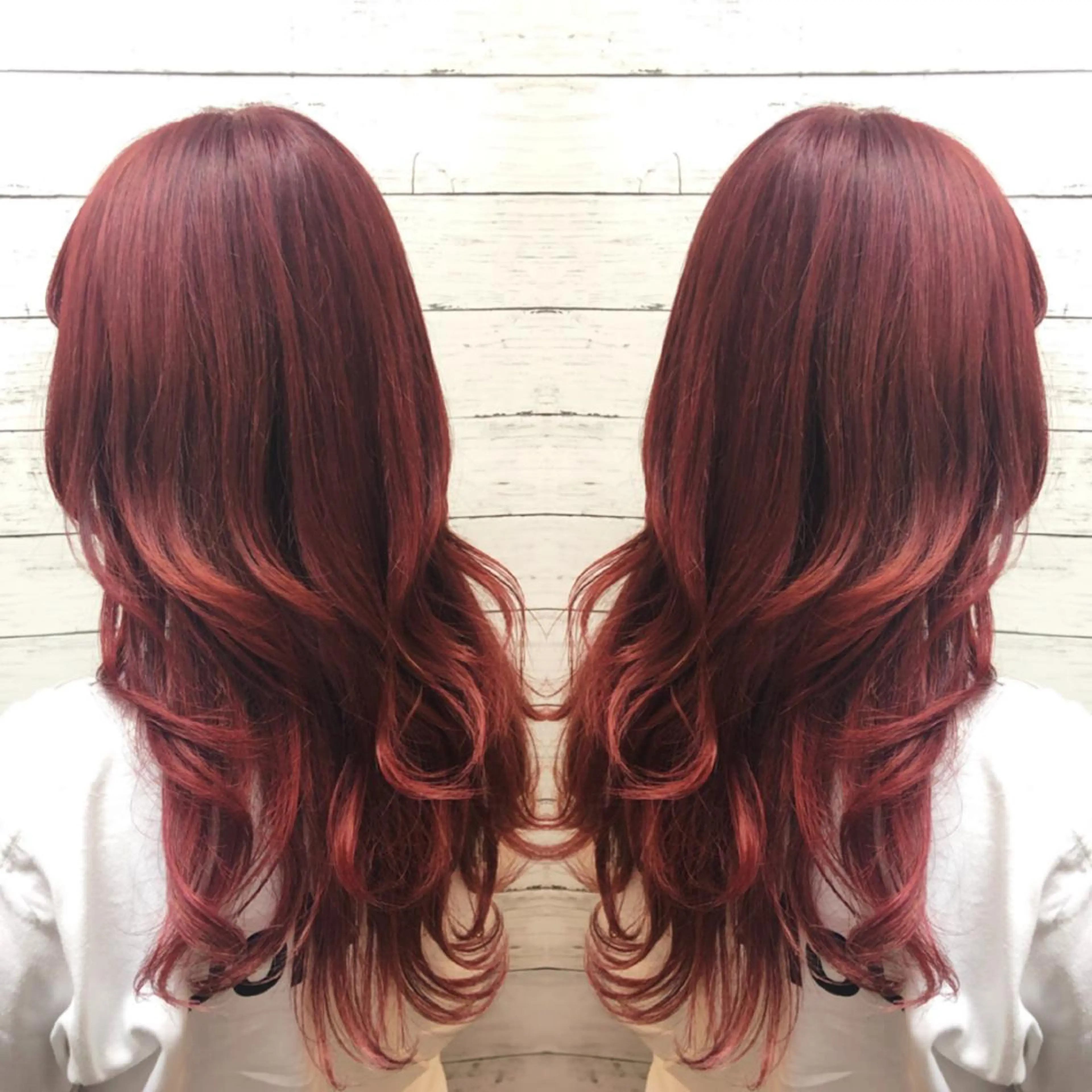 ロング カラー カット エクステ ヘアセット 韓国ヘア🤍髪質改善 🇰🇷AKANEのヘアスタイル