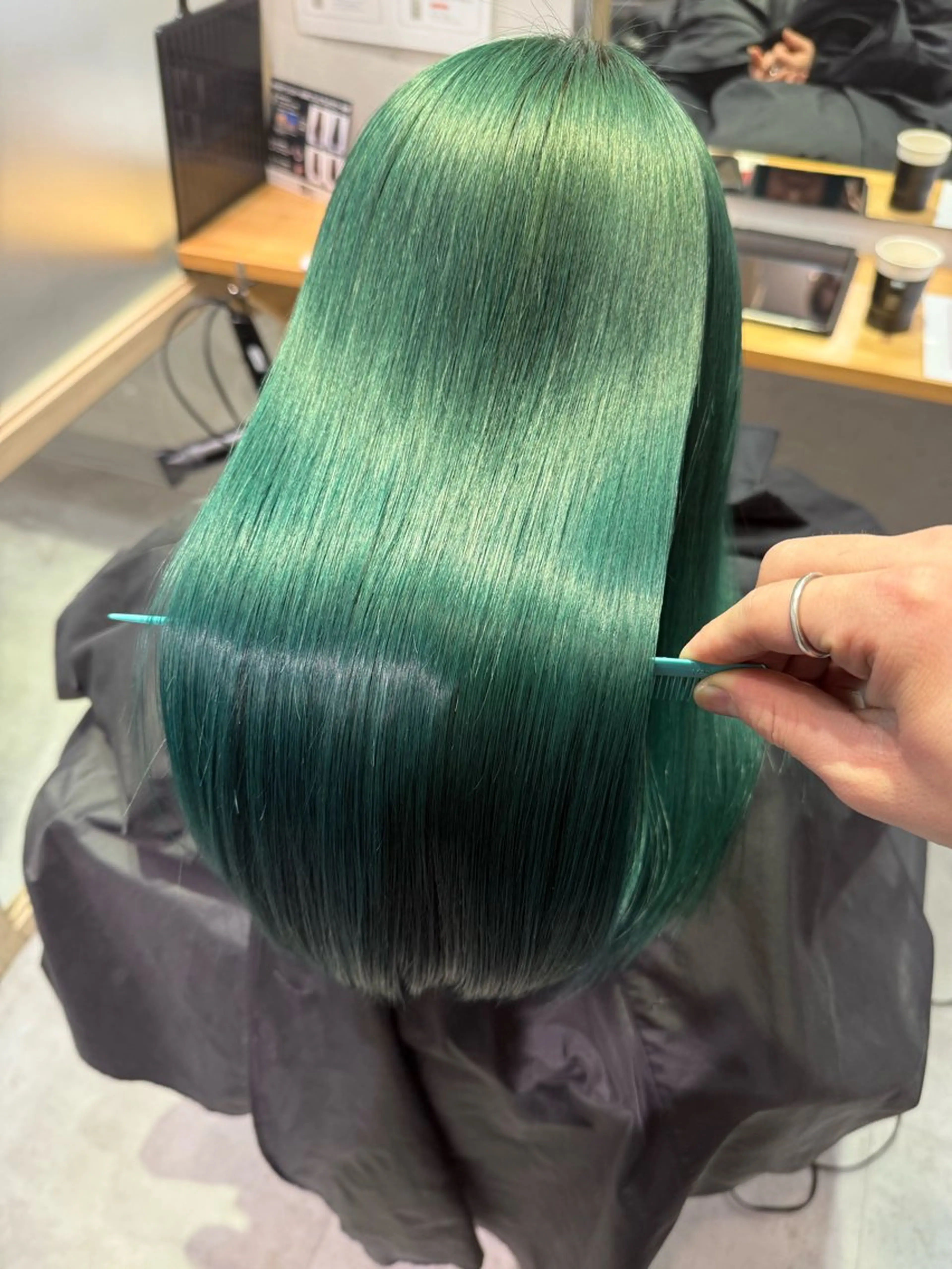 セミロング ヘアカラー トリートメント ✨シルクストレート✨ 美髪髪質改善Yukiのヘアスタイル