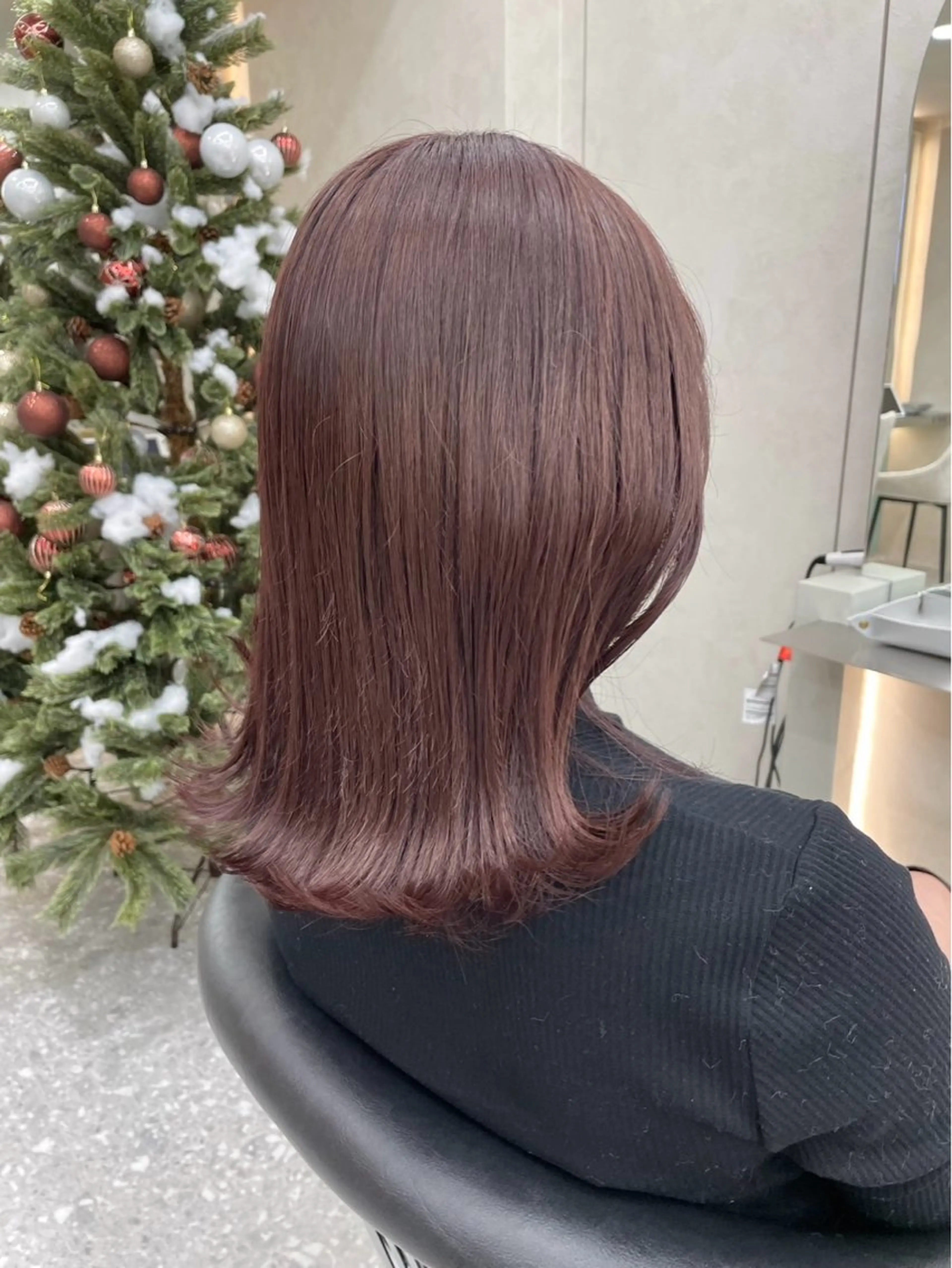 セミロング カラー ヘアセット お呼ばれ カチモリ/はるか🎀のヘアスタイル