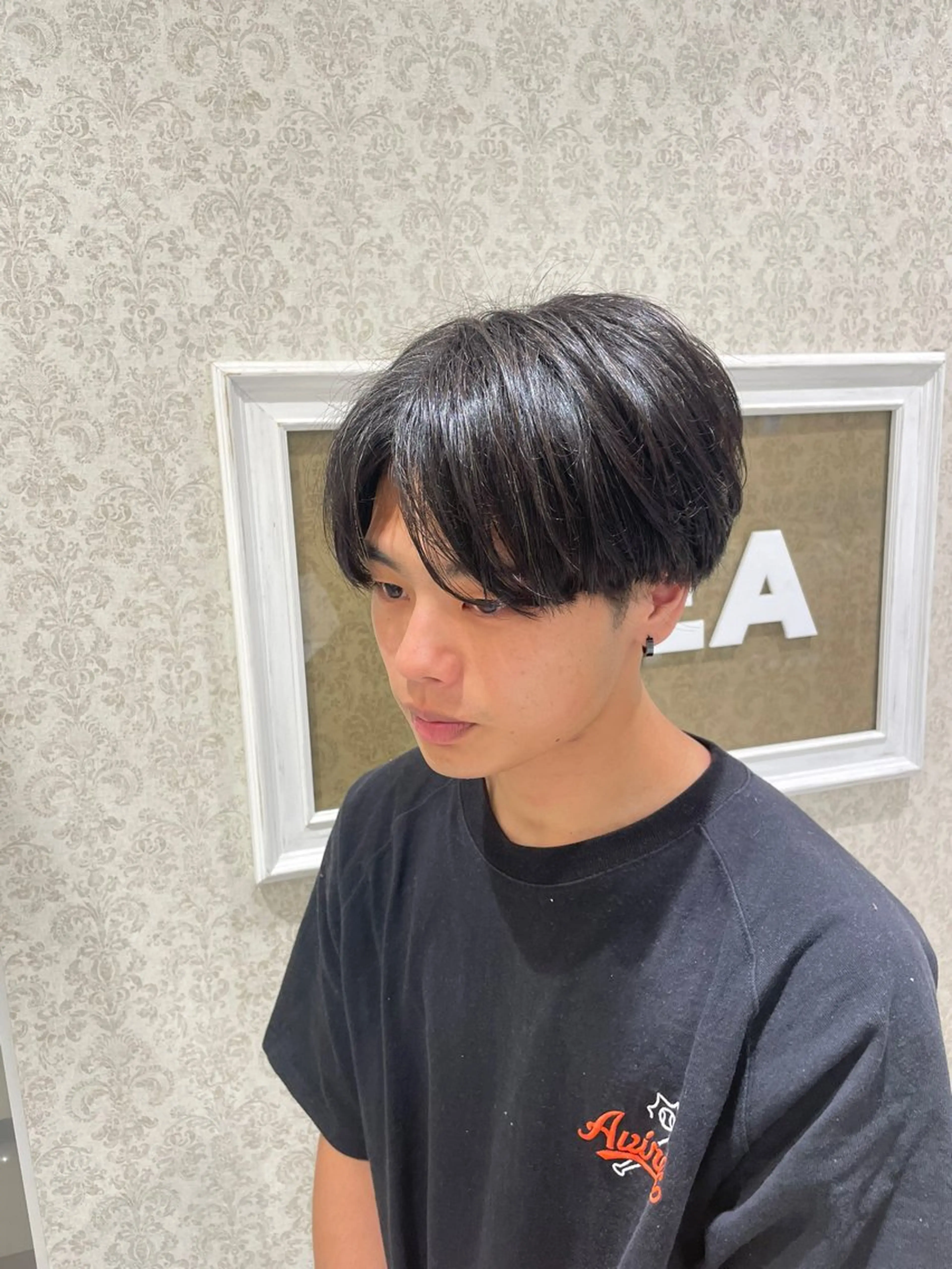 メンズ マッシュ 本厚木パーマ＆ブリー チMEN'Sショートのヘアスタイル