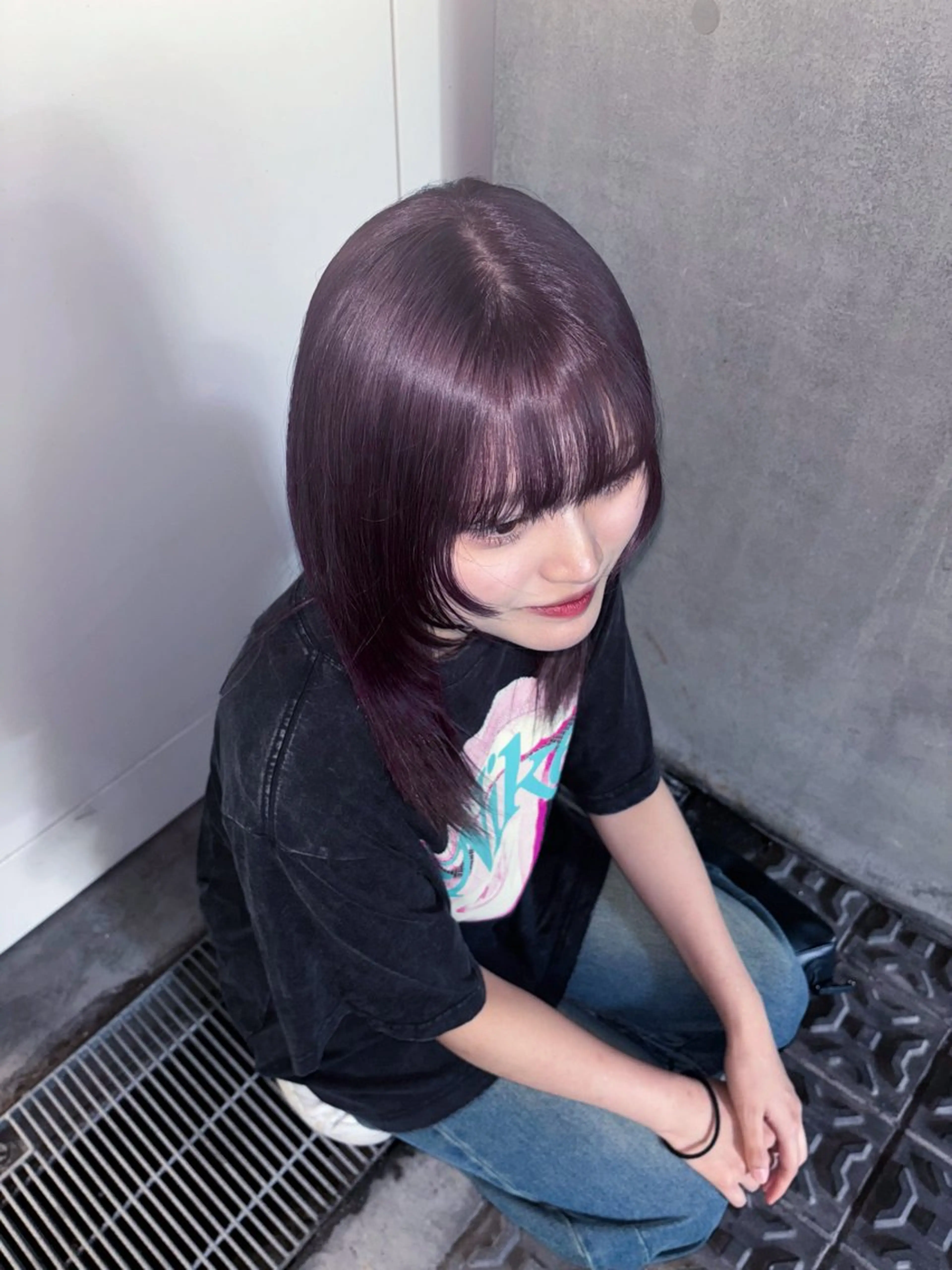 ミディアム カラー 💫miyu💫デザ インカラー/アレンジのヘアスタイル