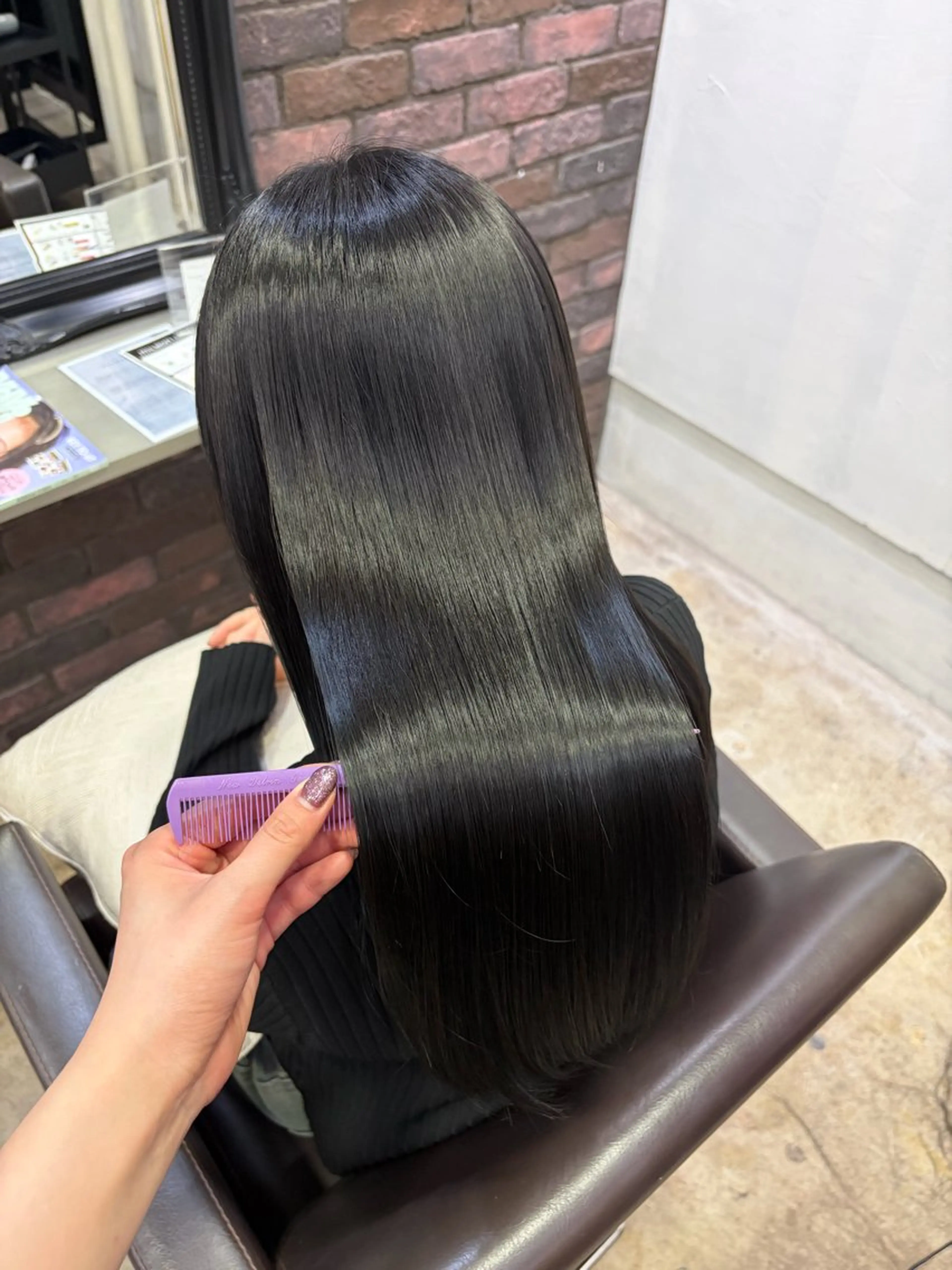 セミロング カラー カット ヘアカラー トリートメント 髪質改善特化🥣🫧 天神美容室のヘアスタイル