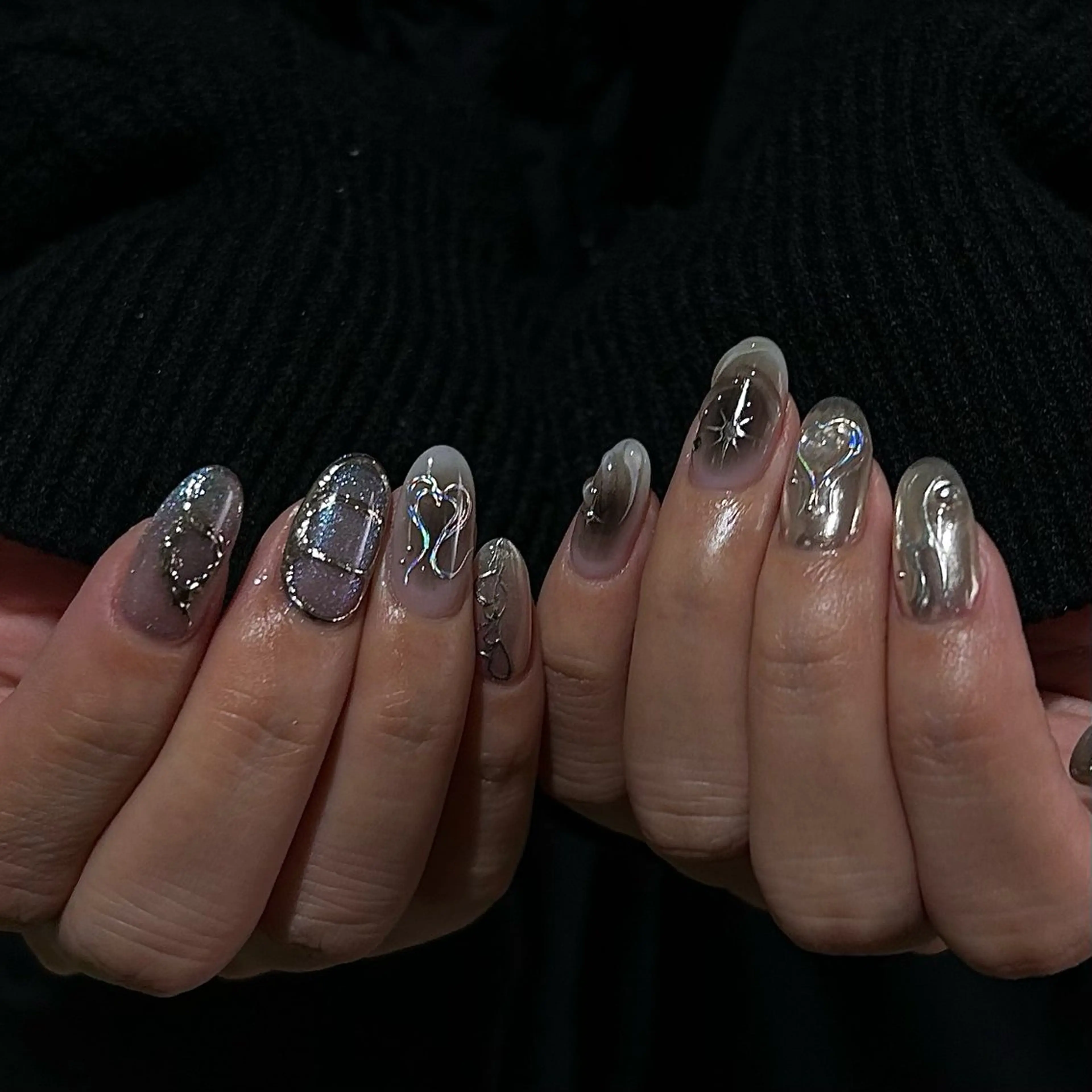 ネイル ハンドネイル パラあり！フィルイン 美フォルムのネイルデザイン