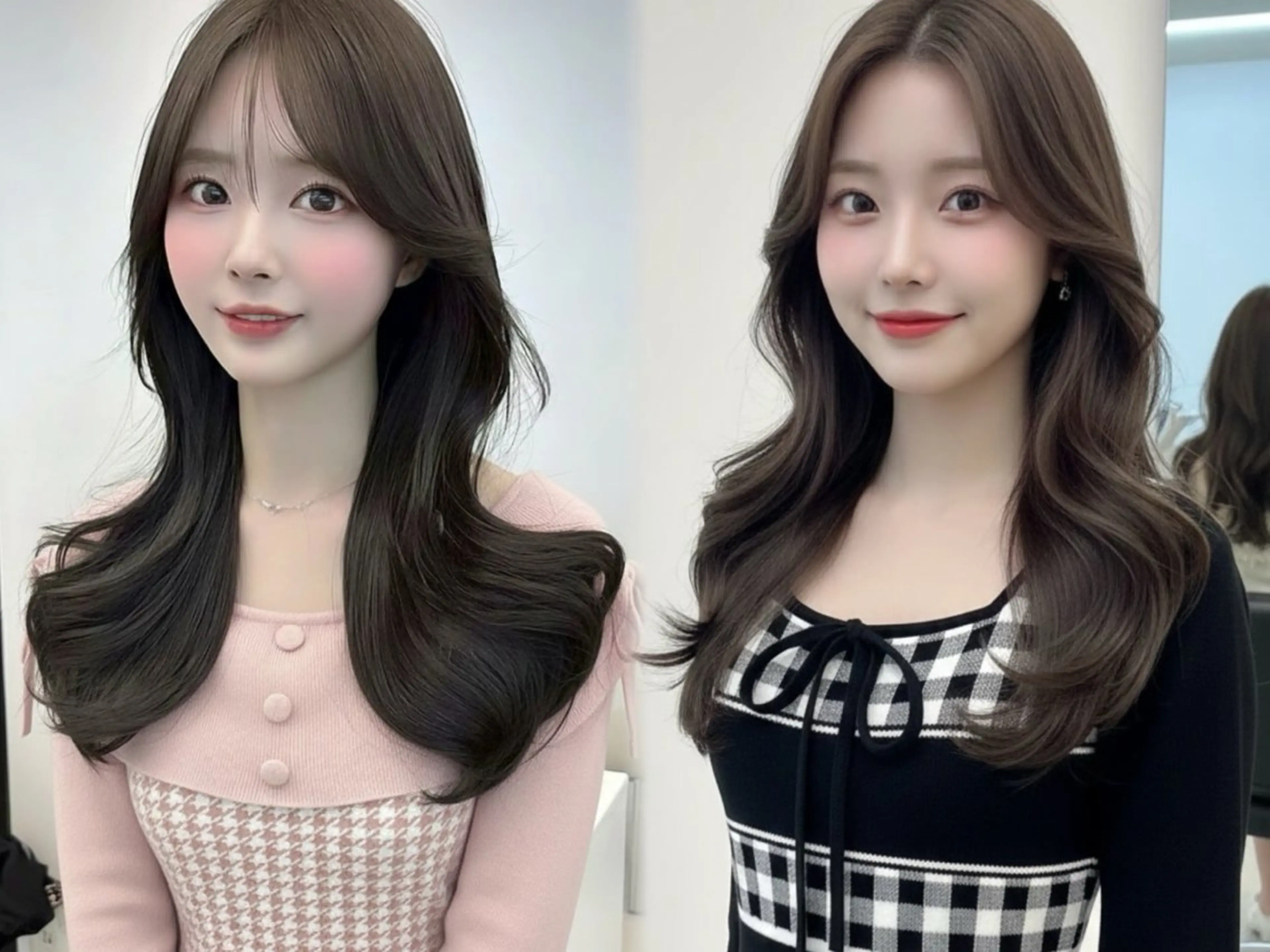 ロング カラー 顔周りカット 韓国風ヘア カット ヘアカラー トリートメント 塚本 えみのヘアスタイル