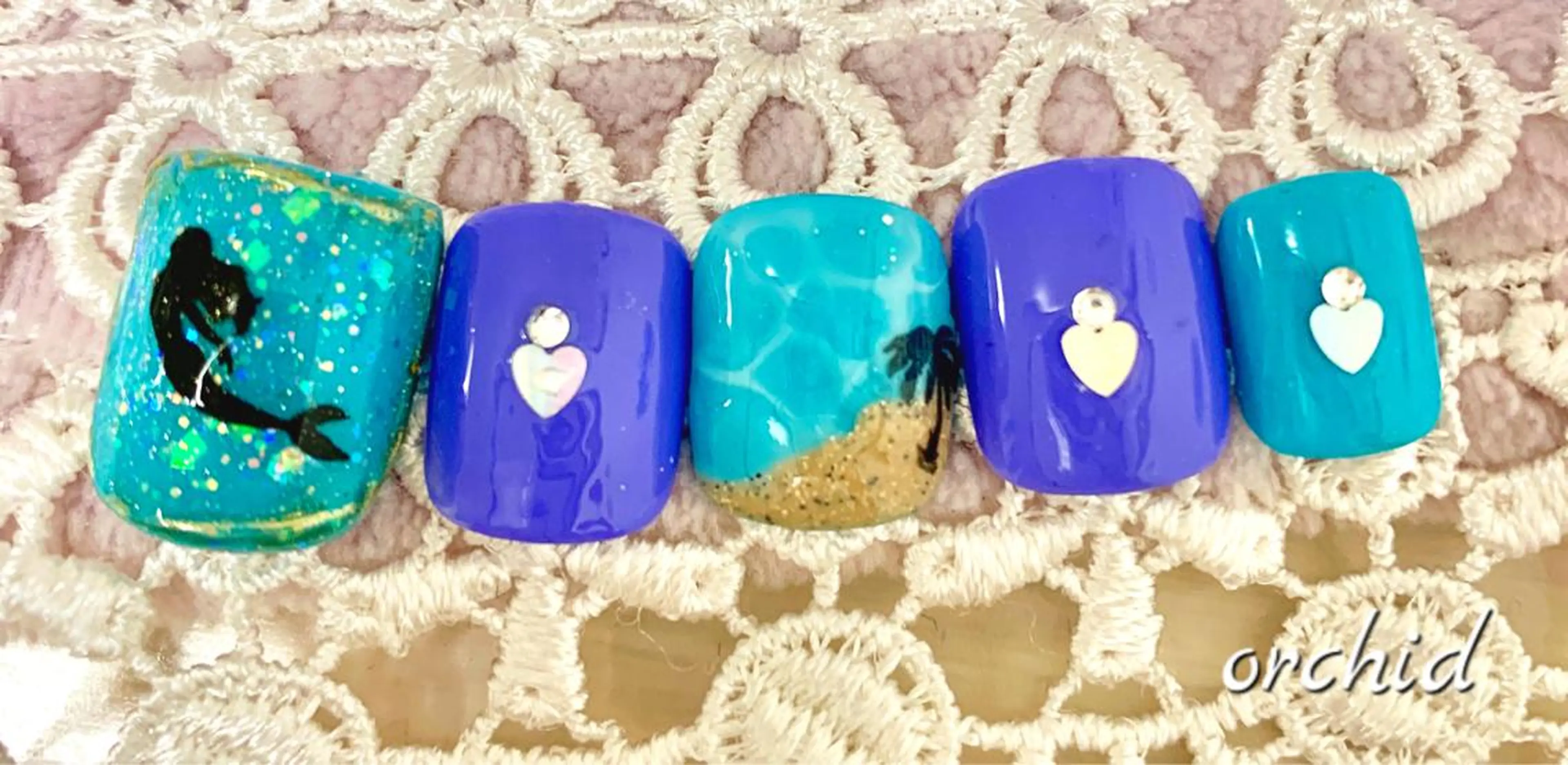 ネイル フットネイル orchid ♡オーキッドのネイルデザイン