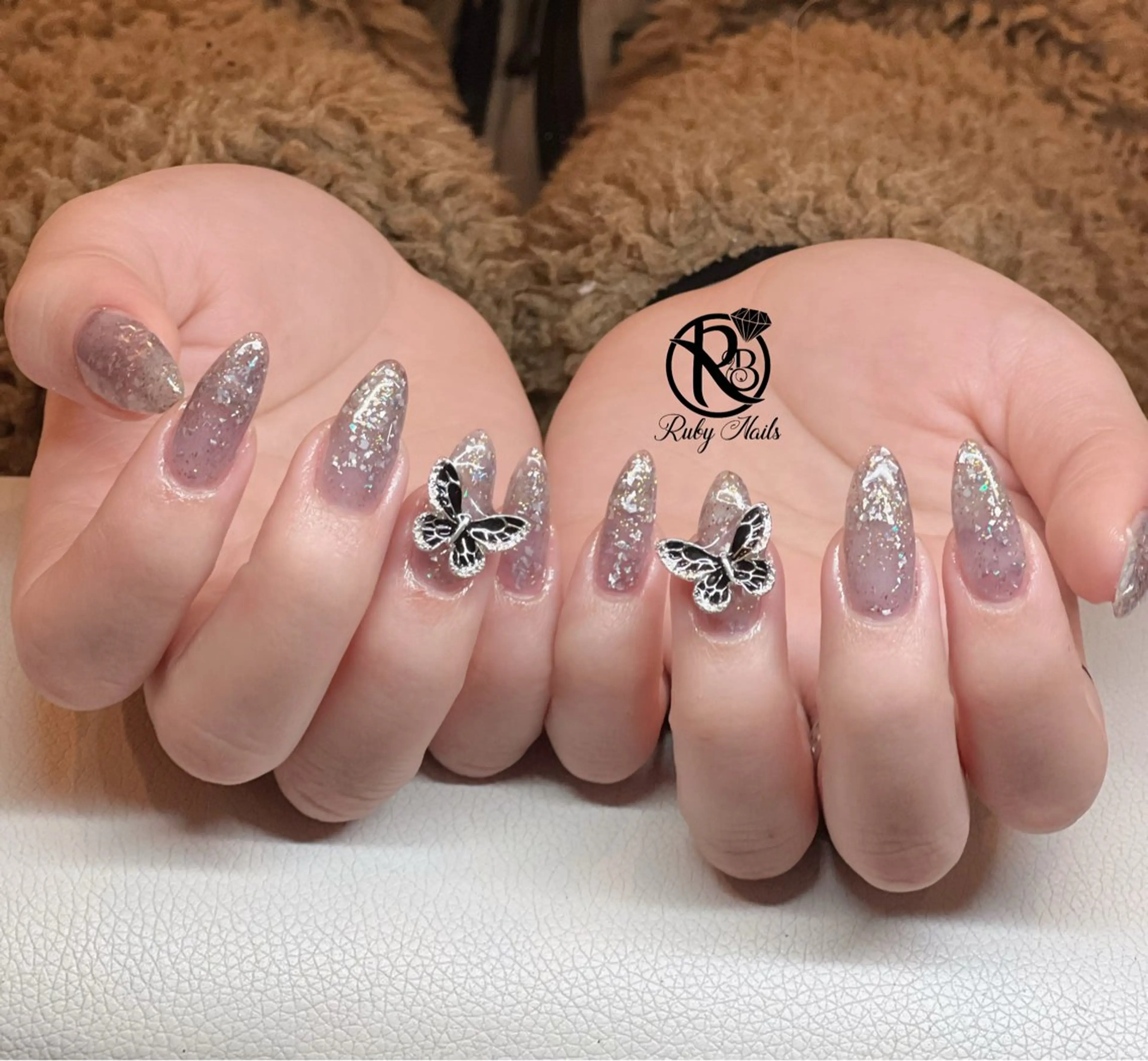 ネイル ボルドー ブラウン チークネイル ドット フットネイル ハンドネイル RUBY Nail 日暮里店のネイルデザイン