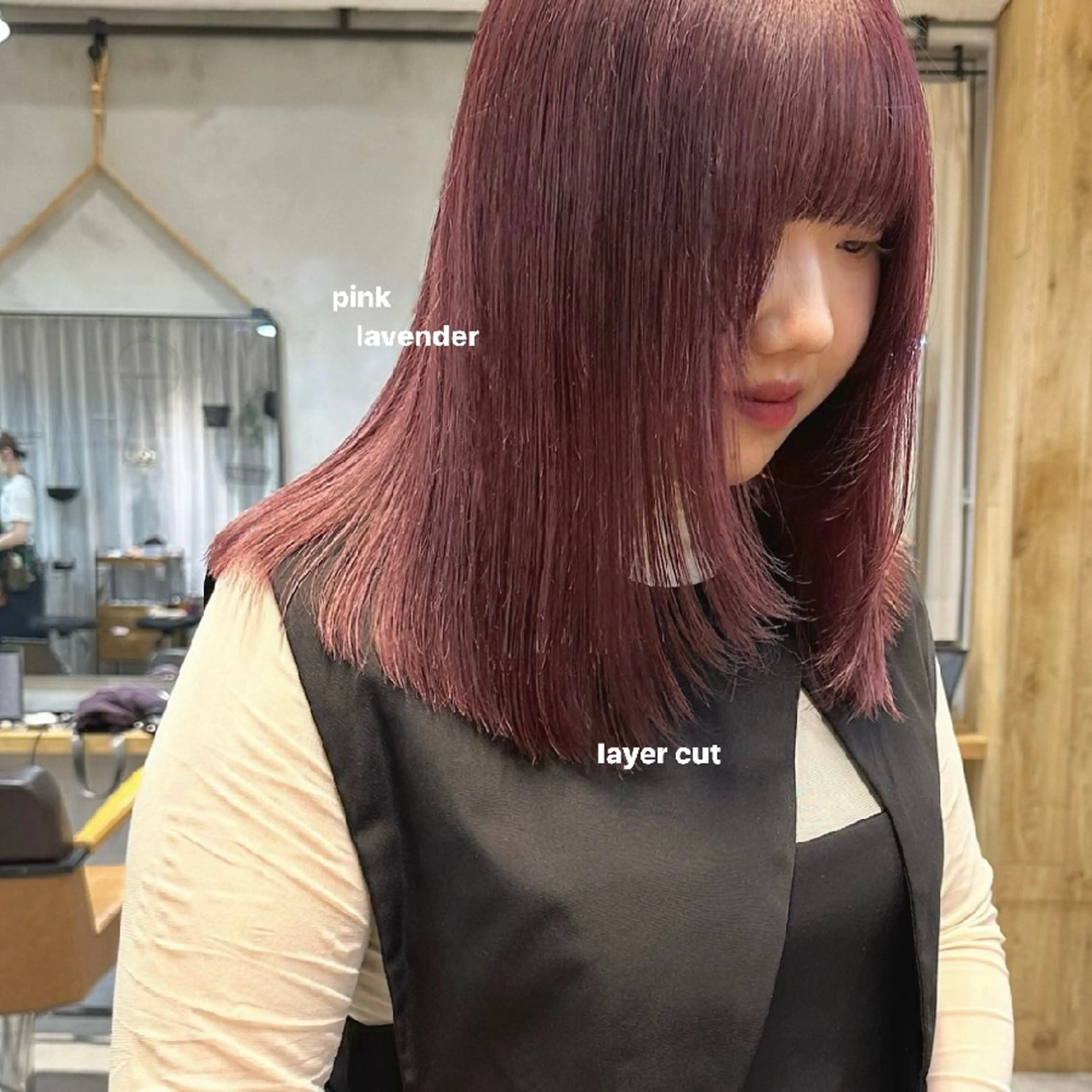 ミディアム カラー ブリーチ ハイトーンカラー ブリーチなしカラー ボブ REINA☁️透明感 カラー/ぷつっと♡のヘアスタイル