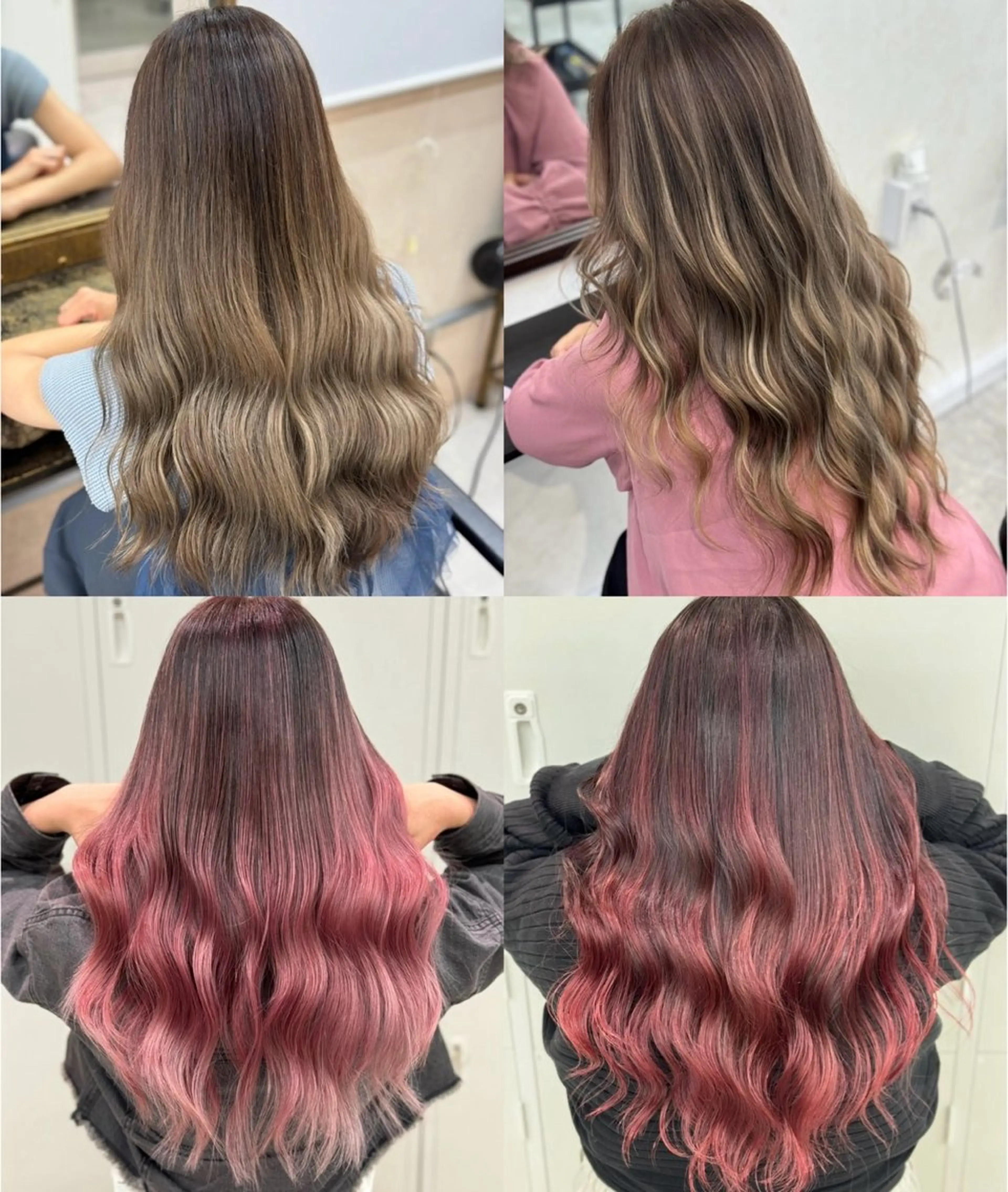 ロング カラー バレイヤージュ ブリーチ ハイトーンカラー エクステ レイヤーカット カット ヘアカラー トリートメント ショーヤ/ブリーチ /エクステのヘアスタイル