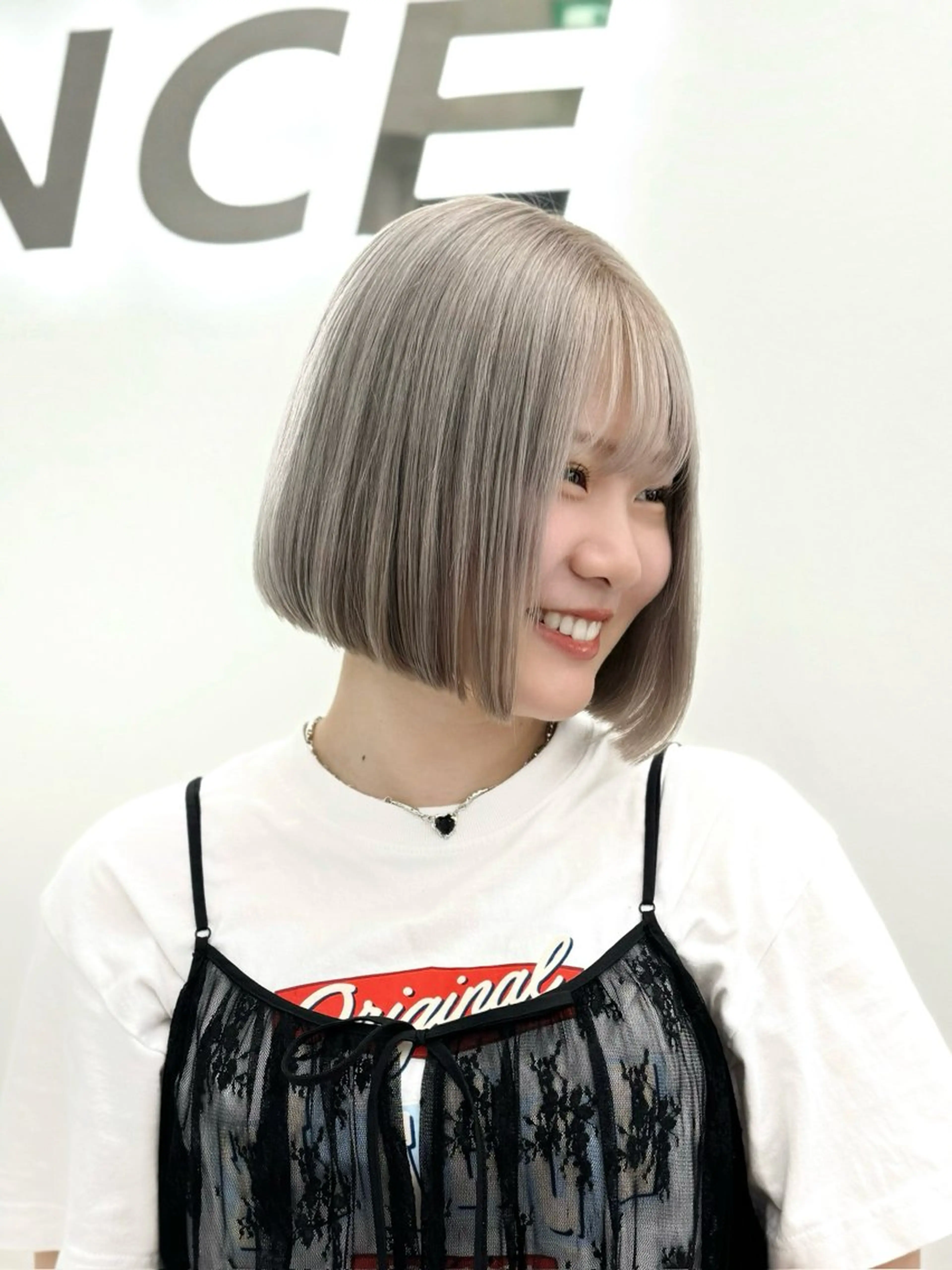 ショート カラー ヘアアレンジ カット トリートメント ヘアセット 縮毛矯正🤍 盛れるボブ/ひかりのヘアスタイル