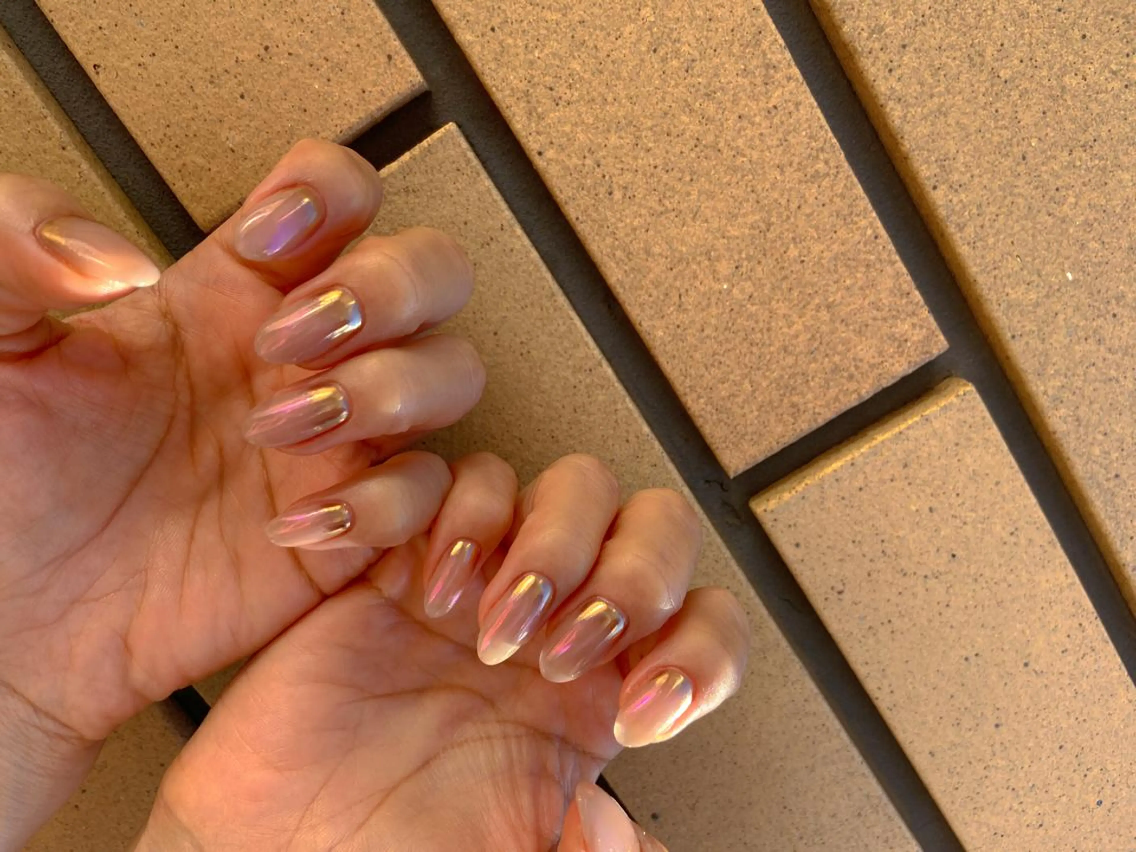 ネイル オーロラネイル カジュアル フラッシュネイル ジェルネイル ラメ(グリッター) ハンドネイル MH Nailのネイルデザイン