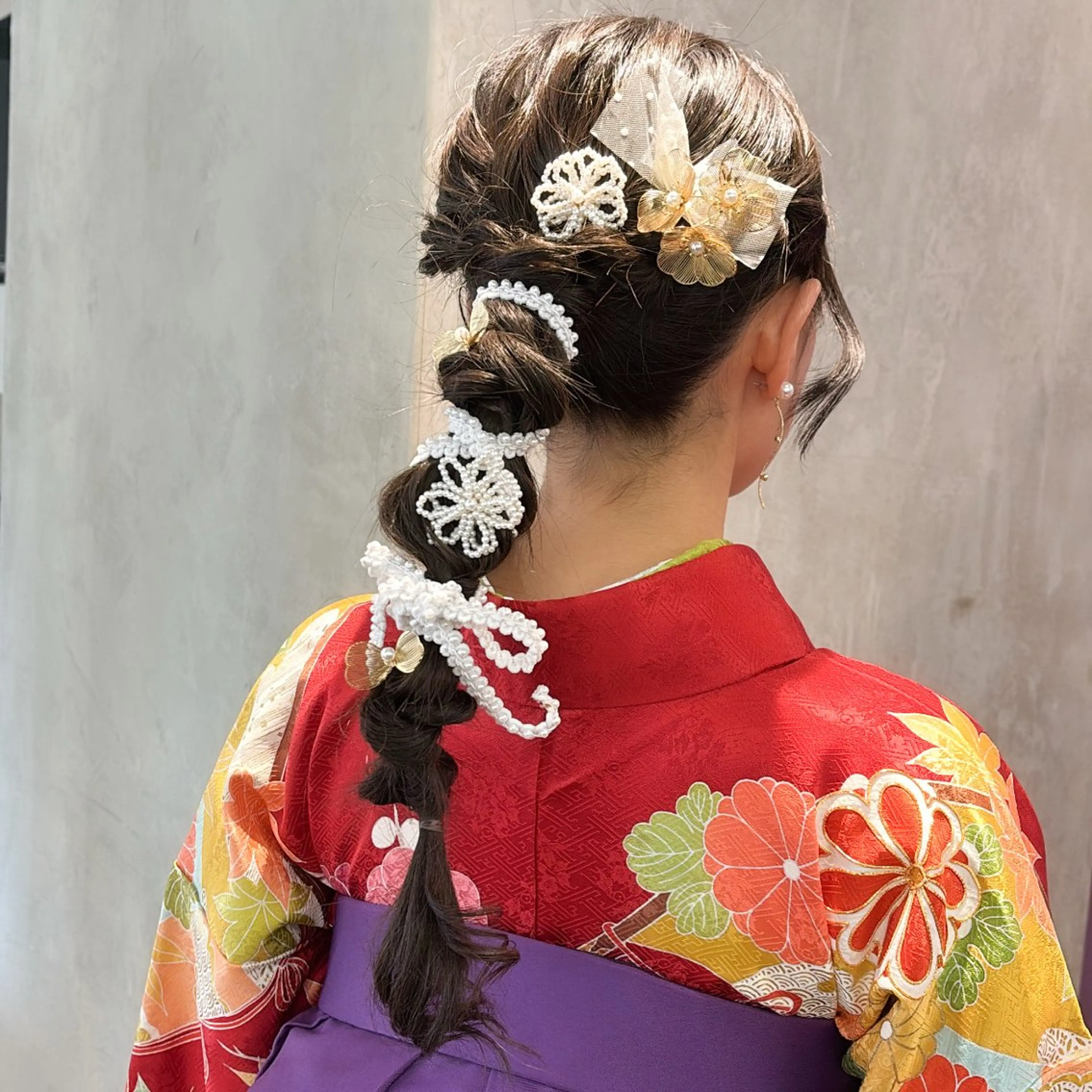 成人式着付け➕ヘアセットの写真