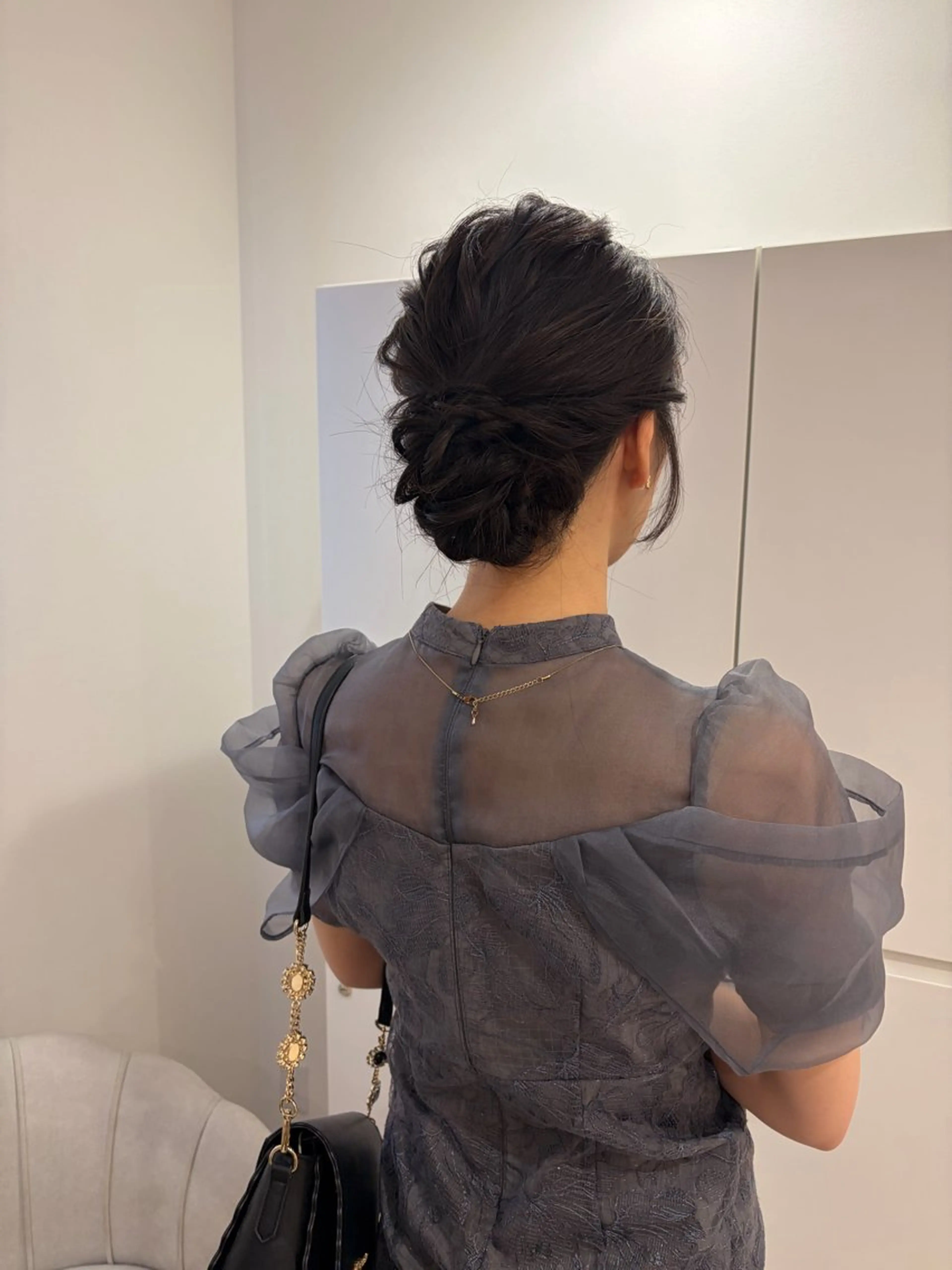 セミロング ヘアアレンジ ヘアセット ヘアセット お呼ばれ カチモリ/はるか🎀のヘアスタイル