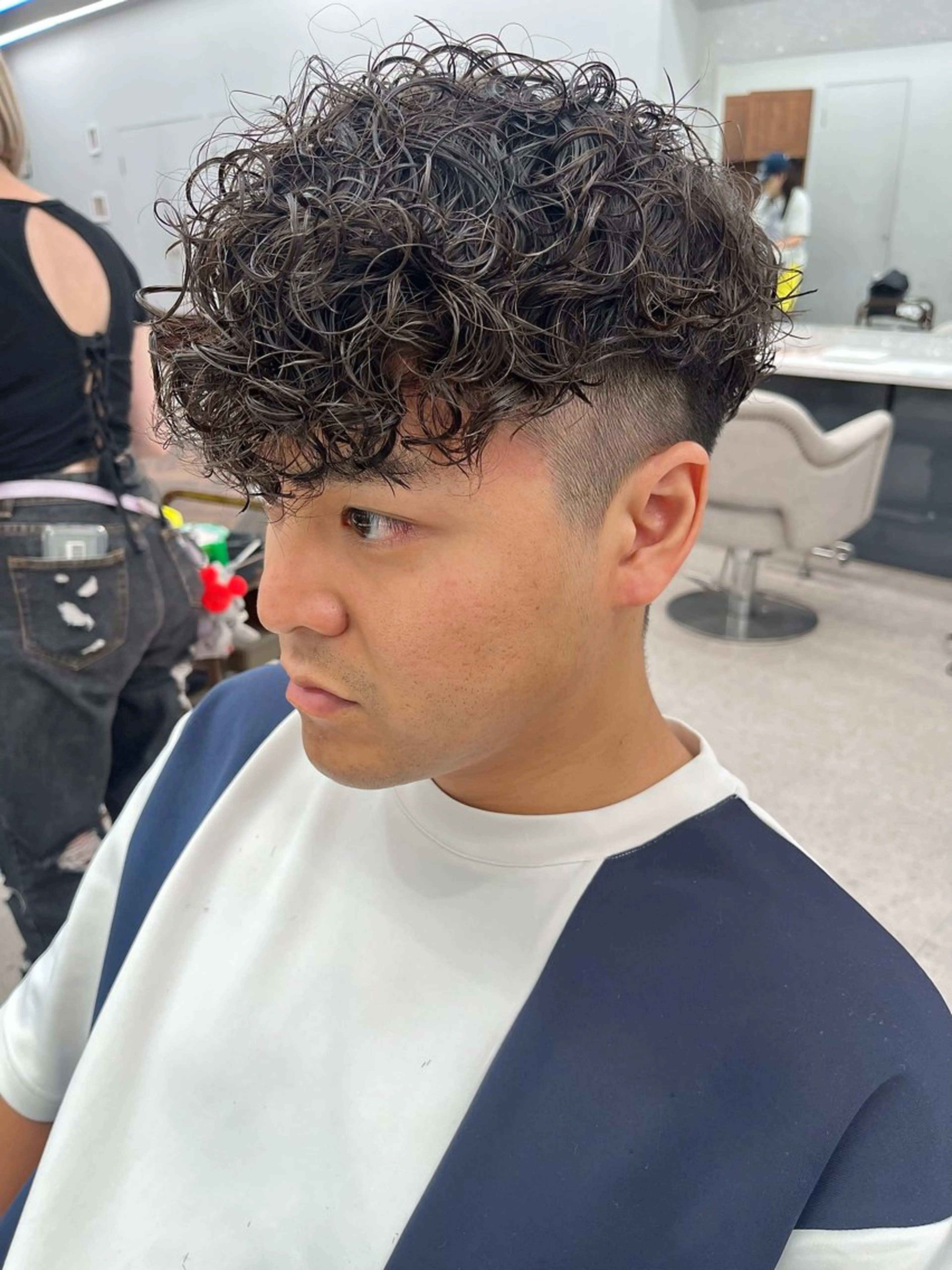 パーマ メンズ スペインカール カット パーマ 🍐シャドウパーマ メンズ特化/守岡🍐のヘアスタイル