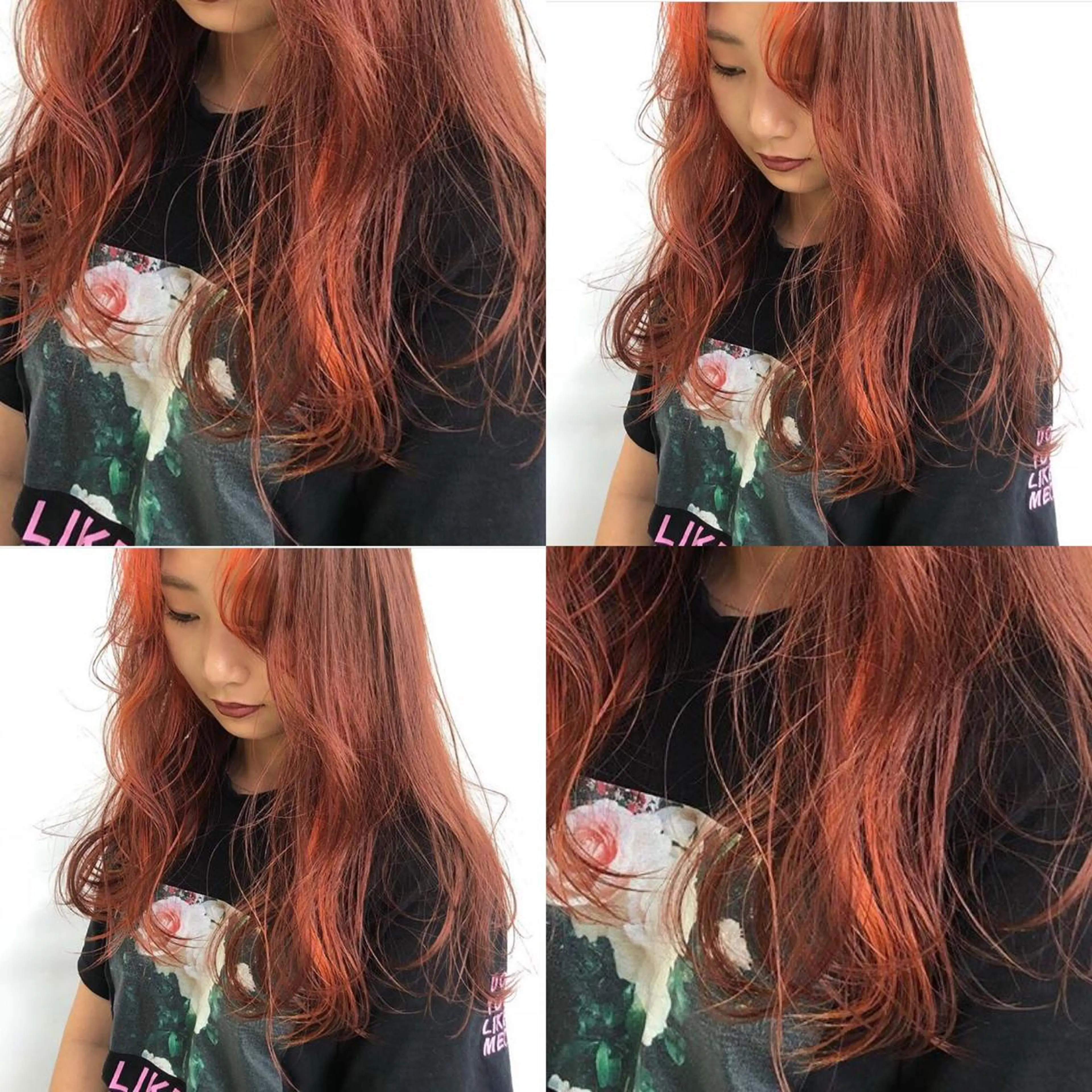ロング カラー ブラウンカラー オレンジ オレンジブラウン Happiness所属・🌻Insta指名 NO.1🌻Shoのヘアスタイル