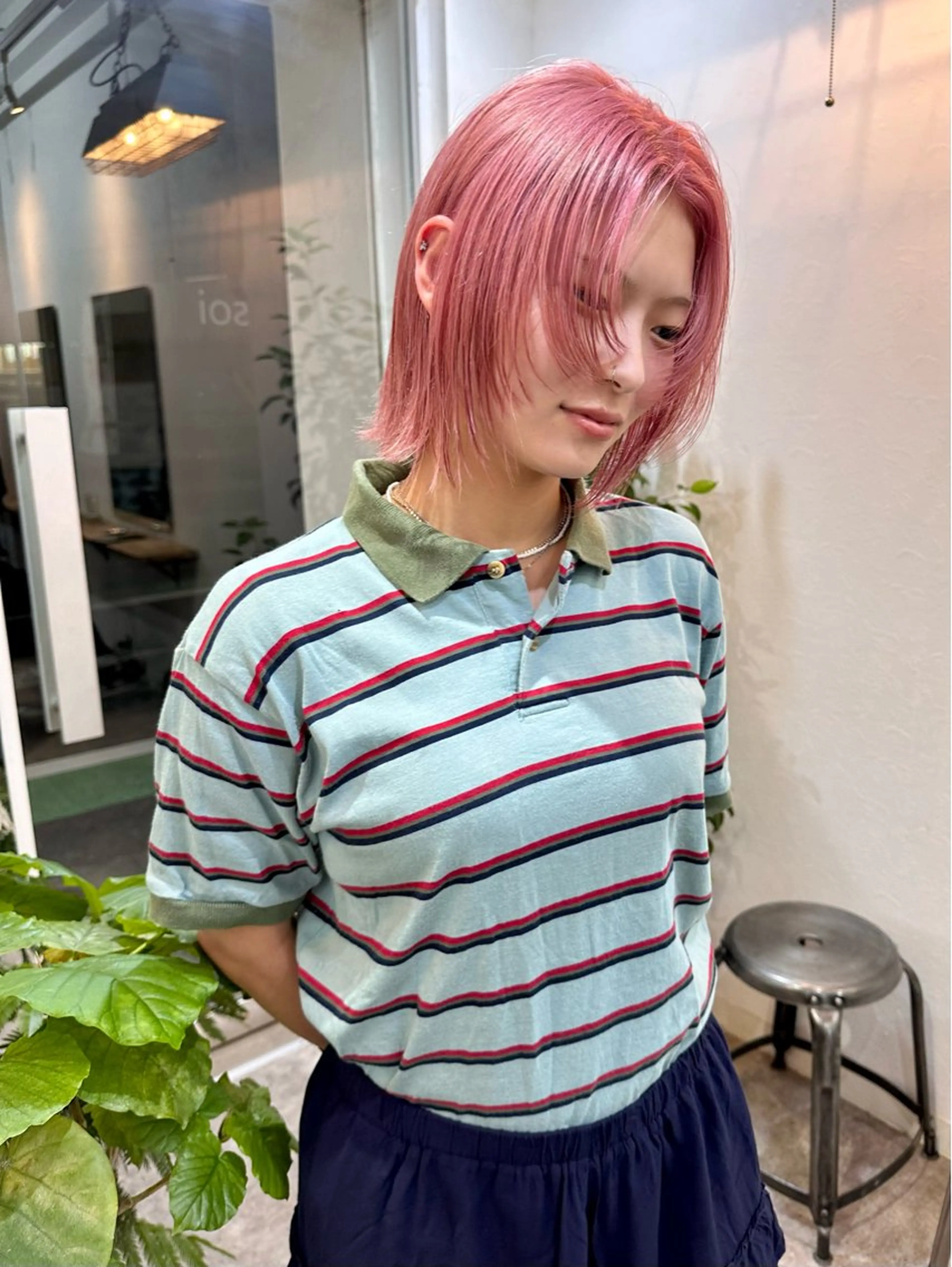 カラー ブリーチ ハイトーンカラー カット ヘアカラー トリートメント パーマ/透明感カラー /ボブ/吉田一生のヘアスタイル