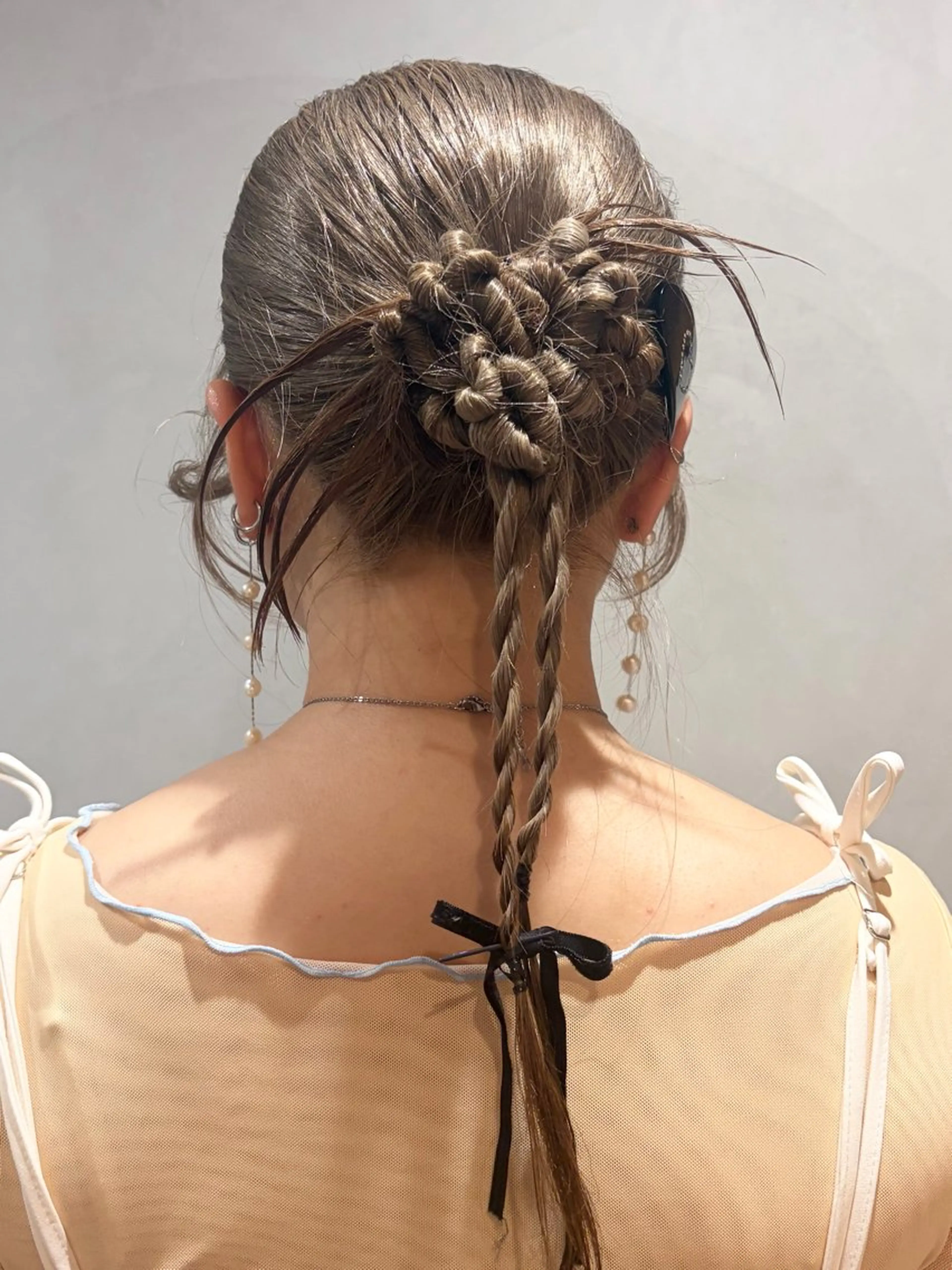 ロング ヘアアレンジ ヘアセット みわ/博多 ブリーチ/メンズヘアのヘアスタイル