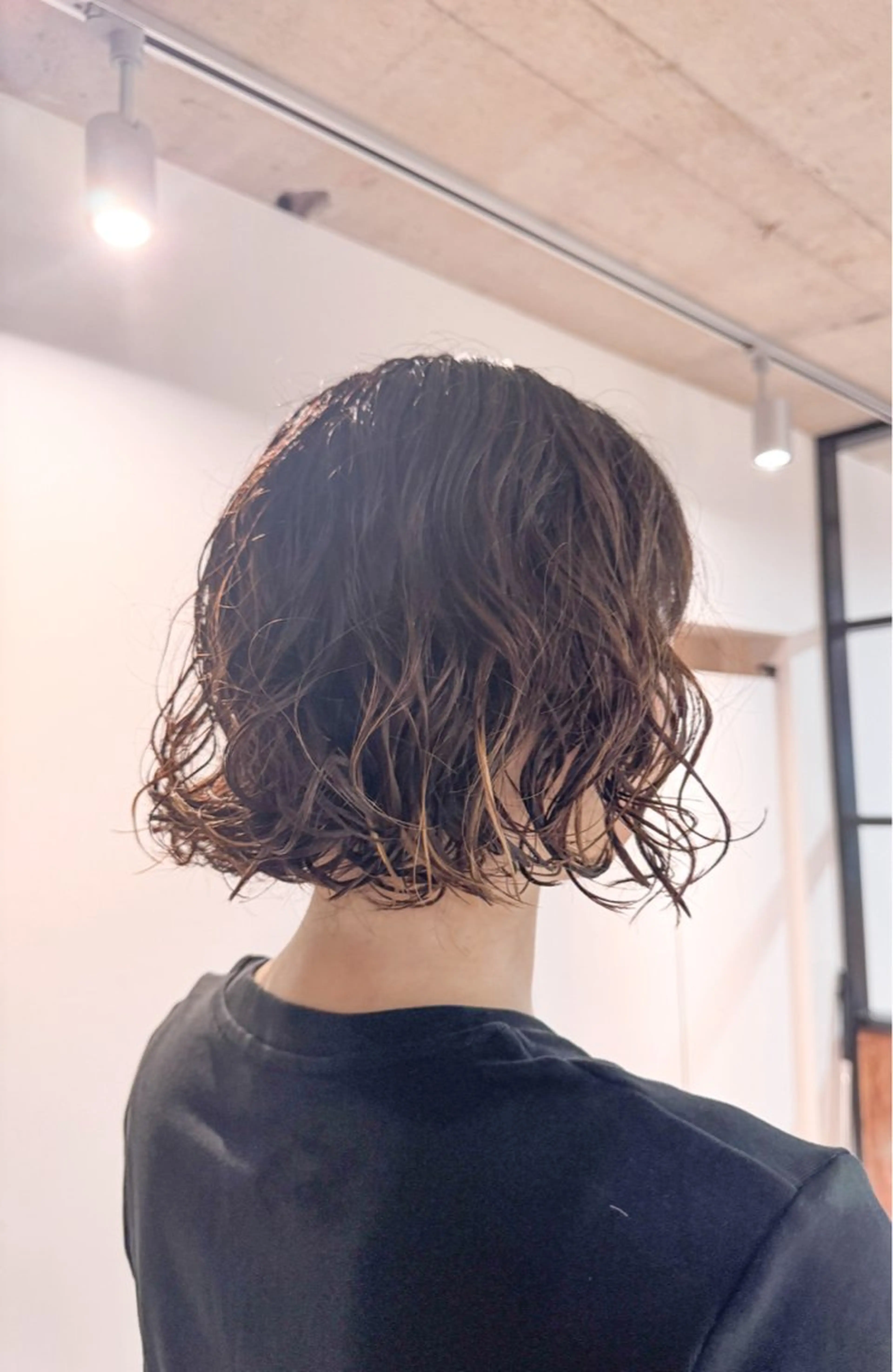パーマ レイヤーカット 大名 sakiのヘアスタイル