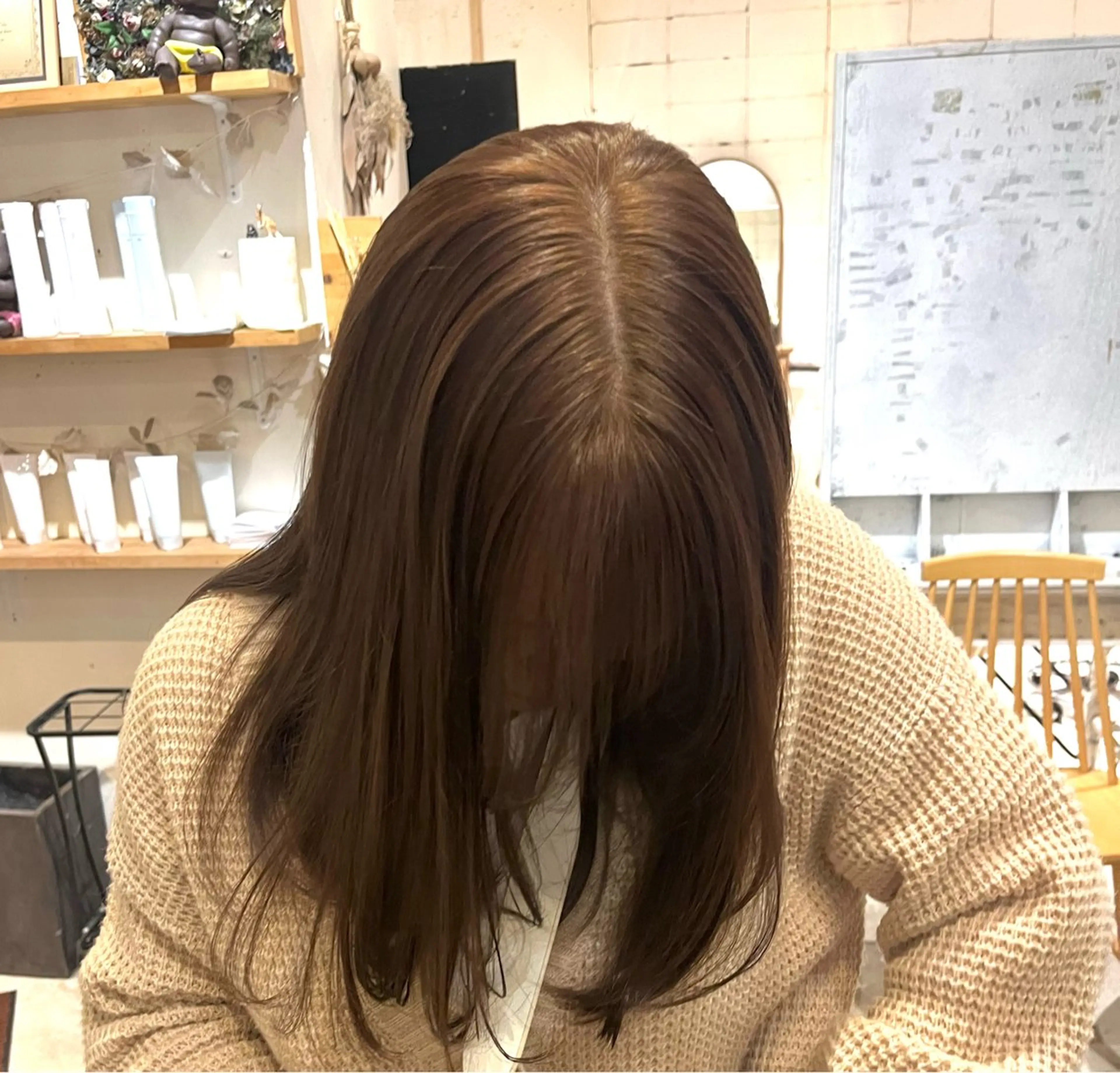 セミロング ヘアカラー さとう ちほみ🐼のヘアスタイル