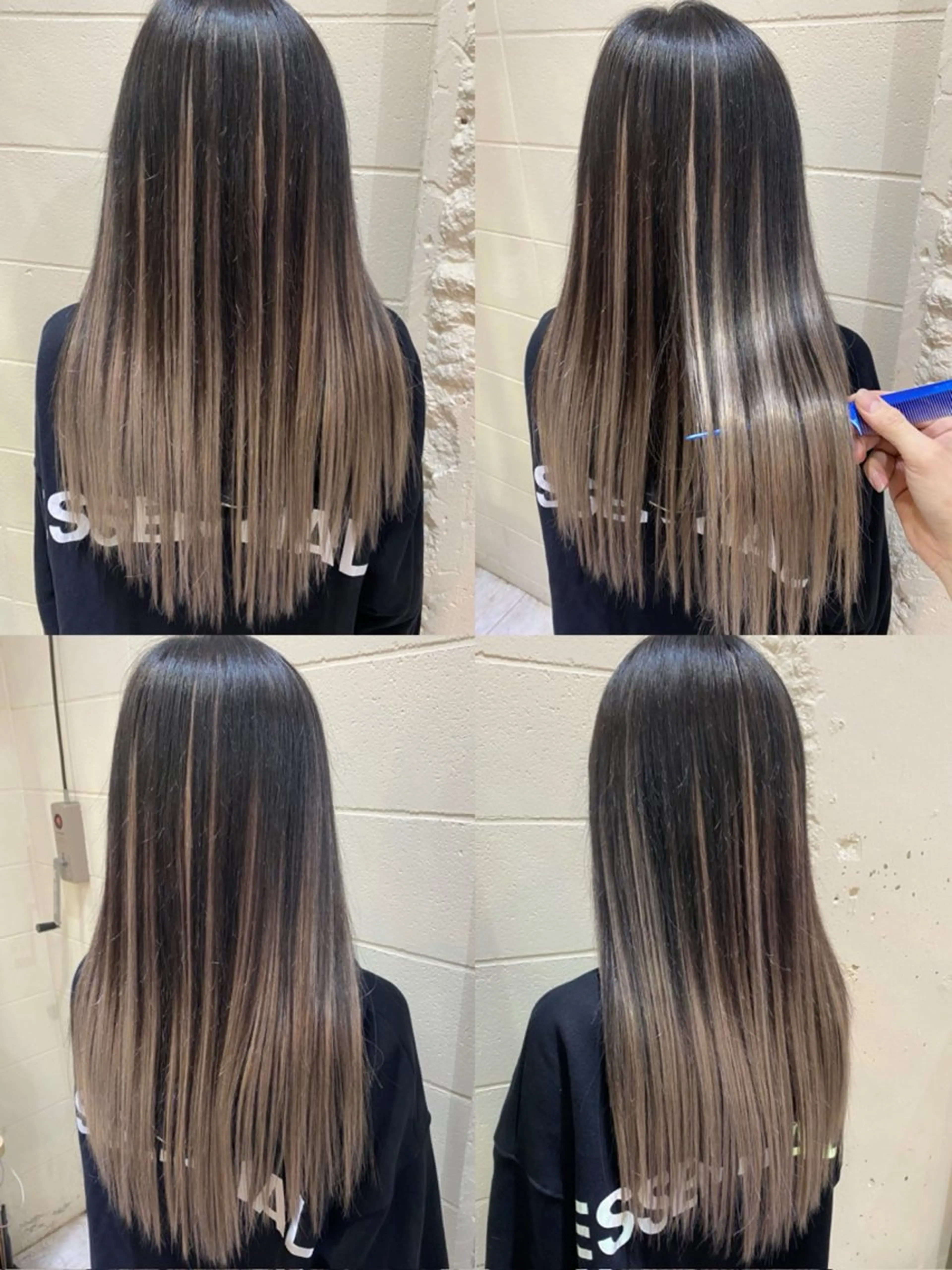 ロング カラー タケ ウチのヘアスタイル