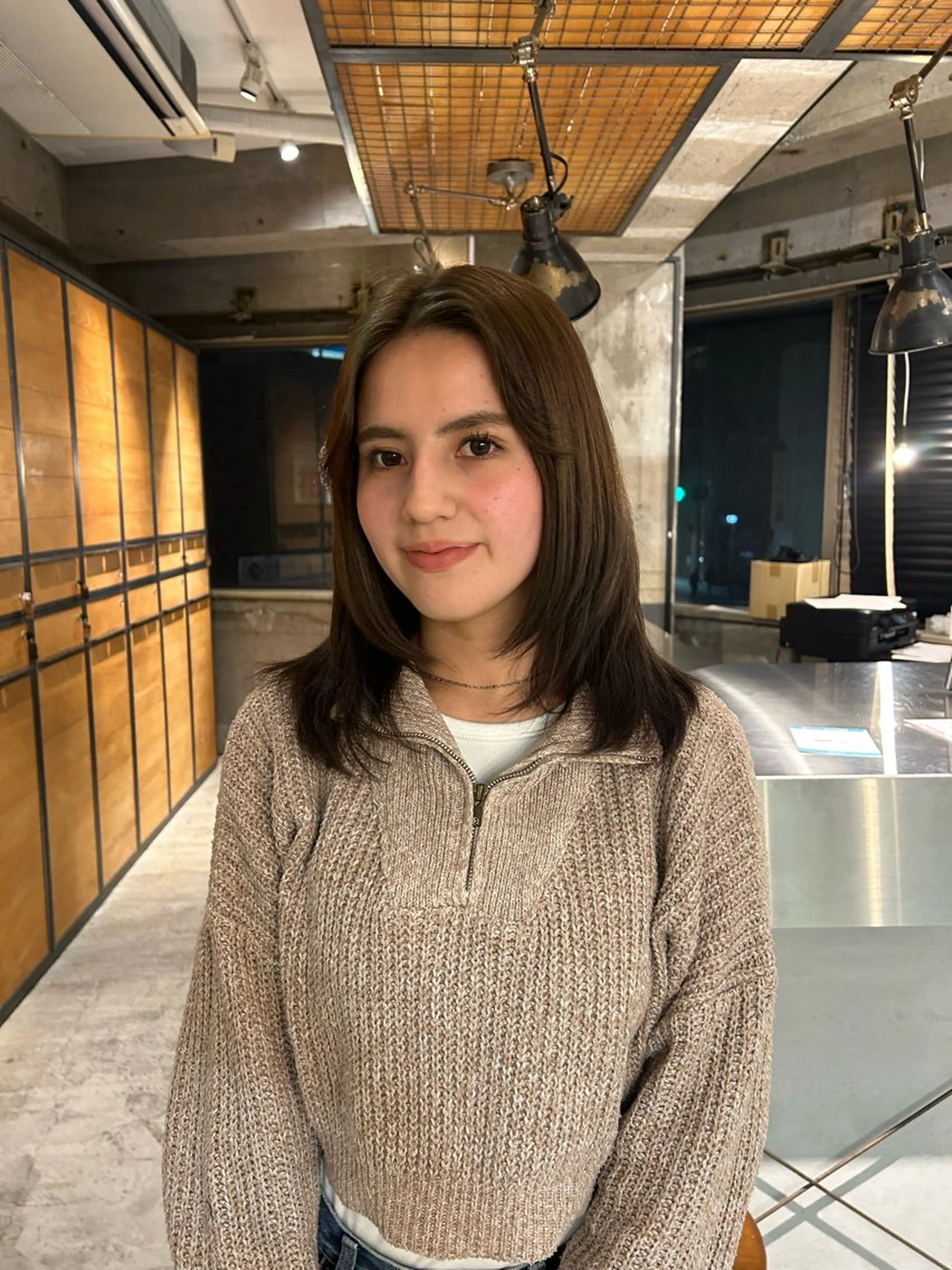 セミロング カラー ブリーチ 透明感カラー ダブルカラー ブリーチなしカラー ヘアカラー keen 立川のヘアスタイル