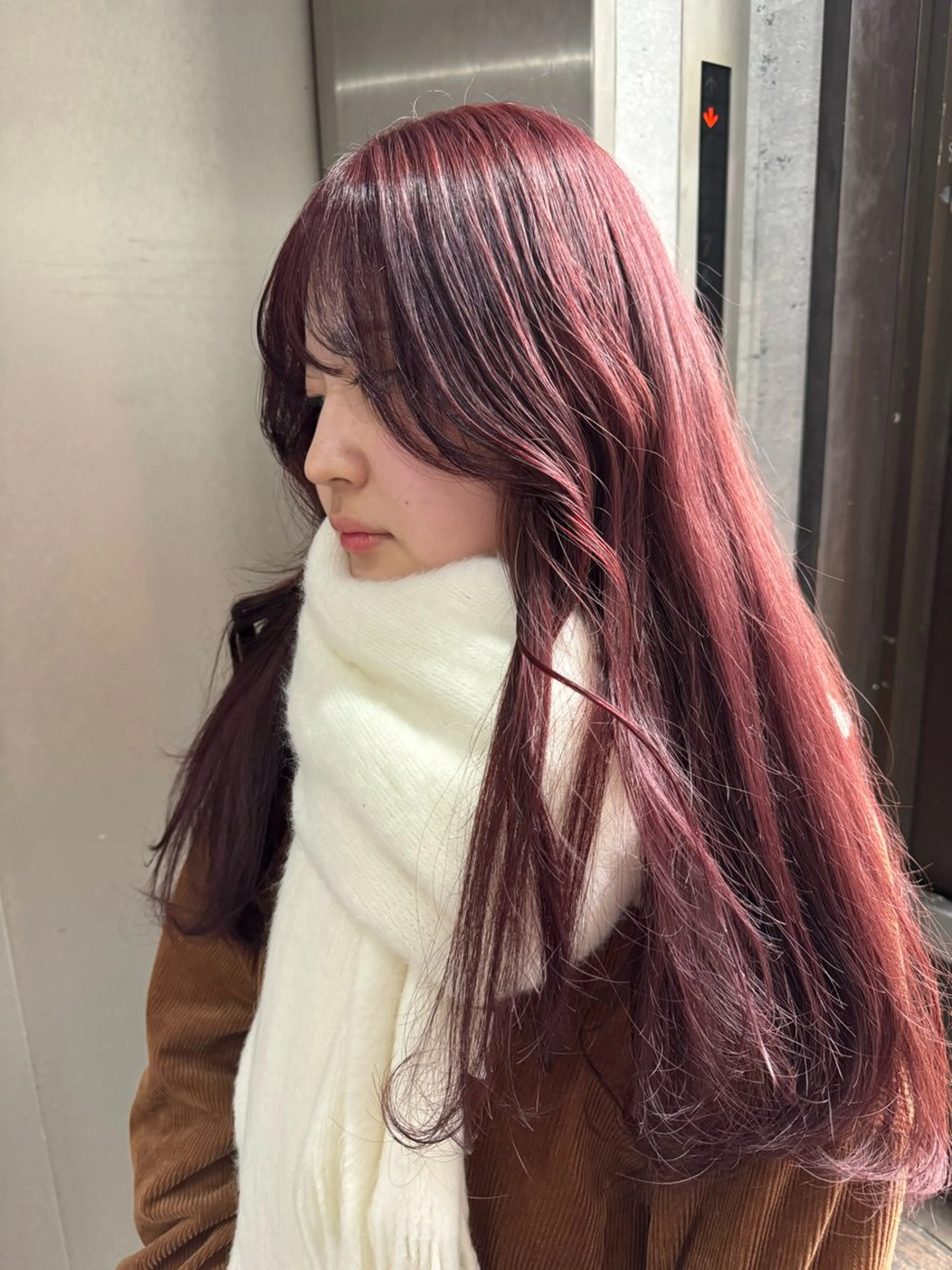 セミロング カラー ブリーチ ダブルカラー ブリーチなしカラー マツエクモデル無料 marry 池袋秦のマツエク・マツパデザイン