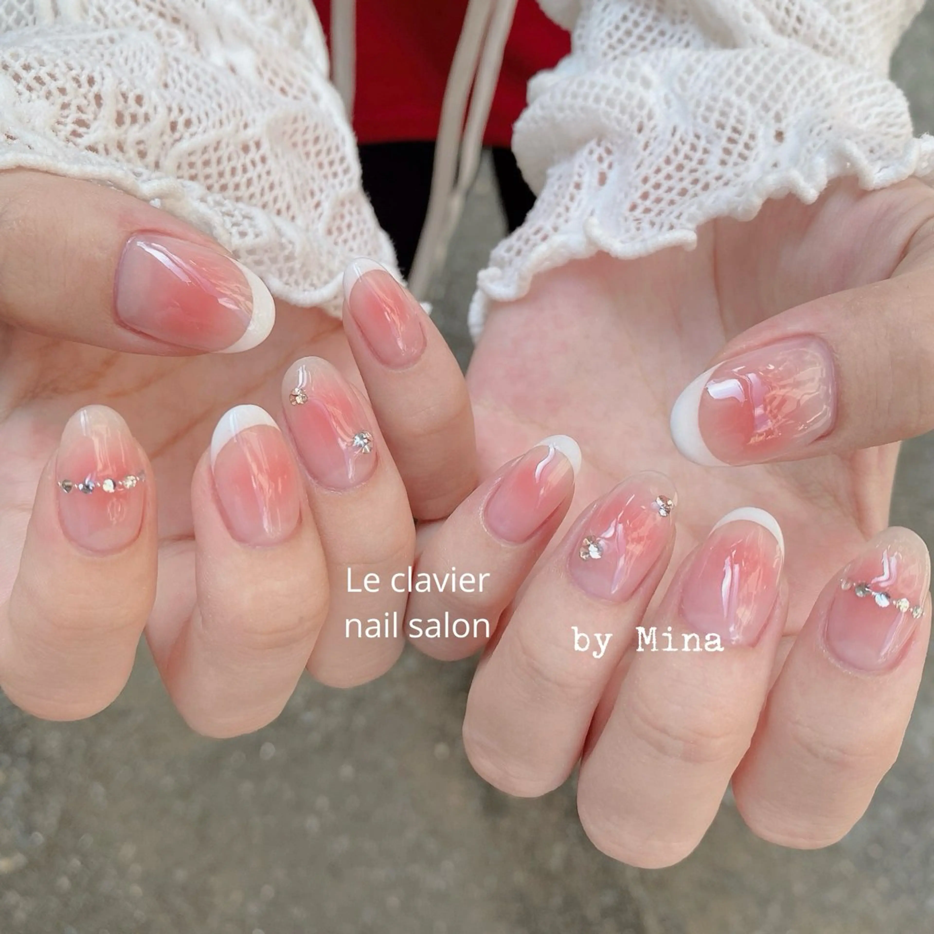 ネイル アートネイル 長さ出し ジェルネイル パラジェル スカルプネイル Mina Nailのネイルデザイン