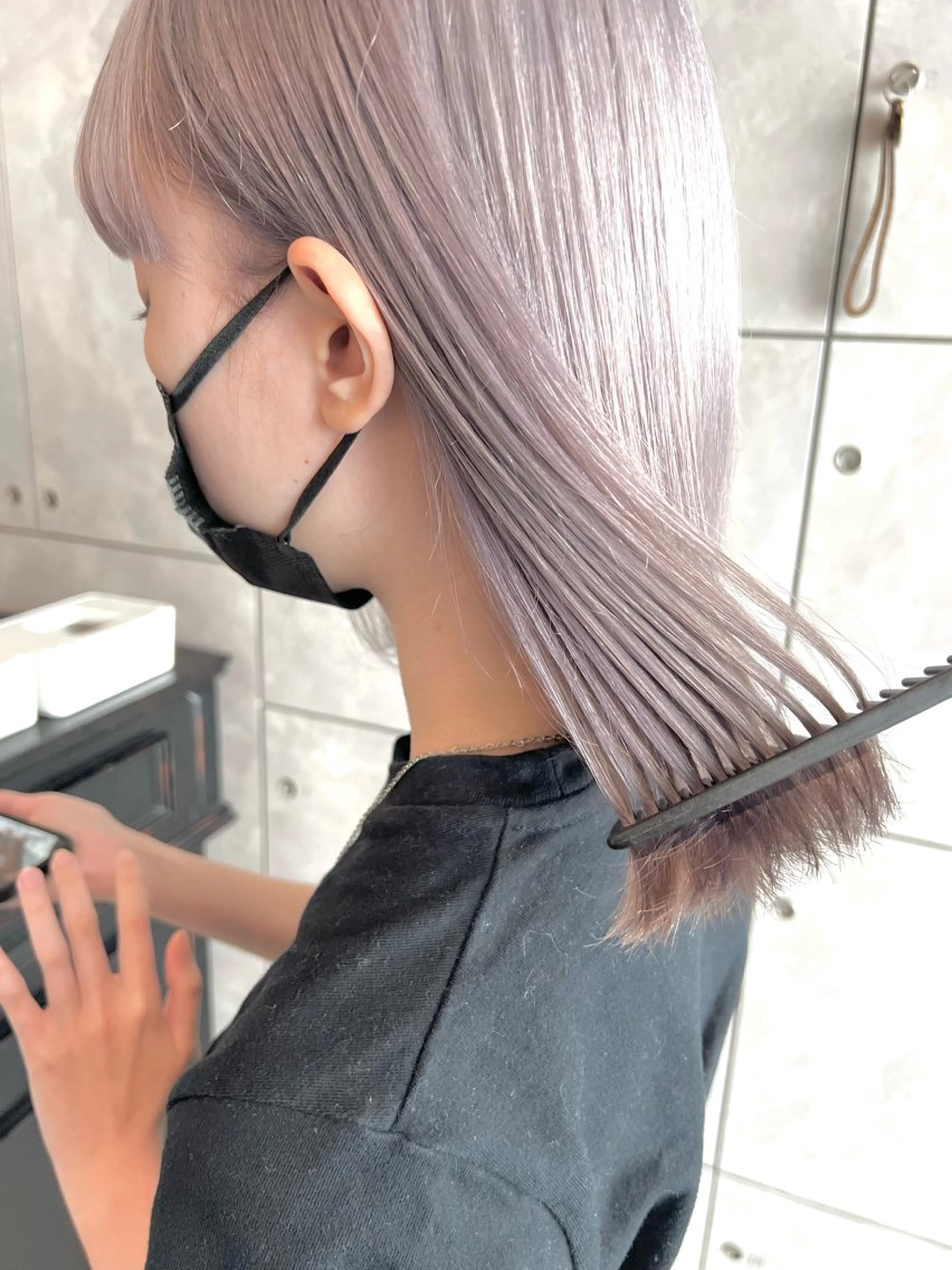 セミロング カラー ヘアアレンジ ヘアカラー トリートメント ヘアセット 🌈インナーカラー ‘ショウマ’🌈のヘアスタイル