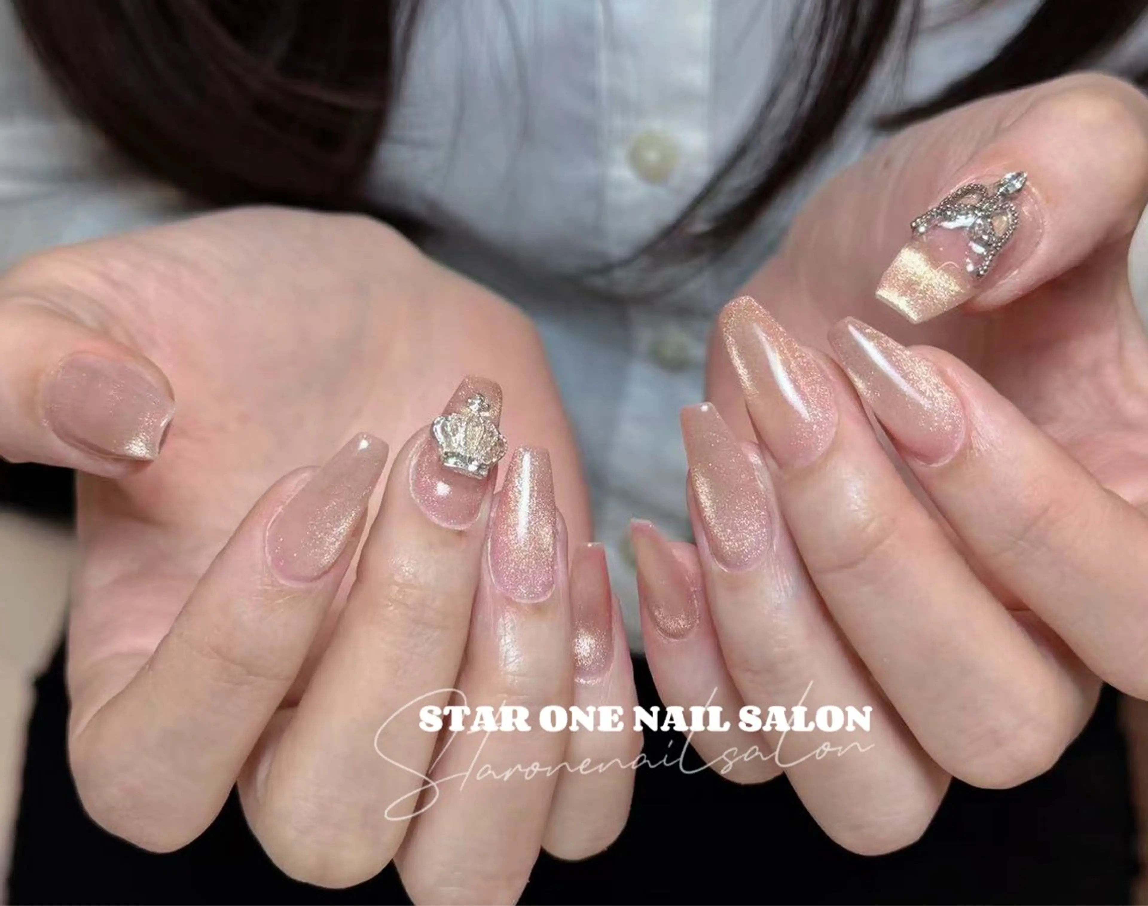 ネイル ハンドネイル 星 あみのネイルデザイン