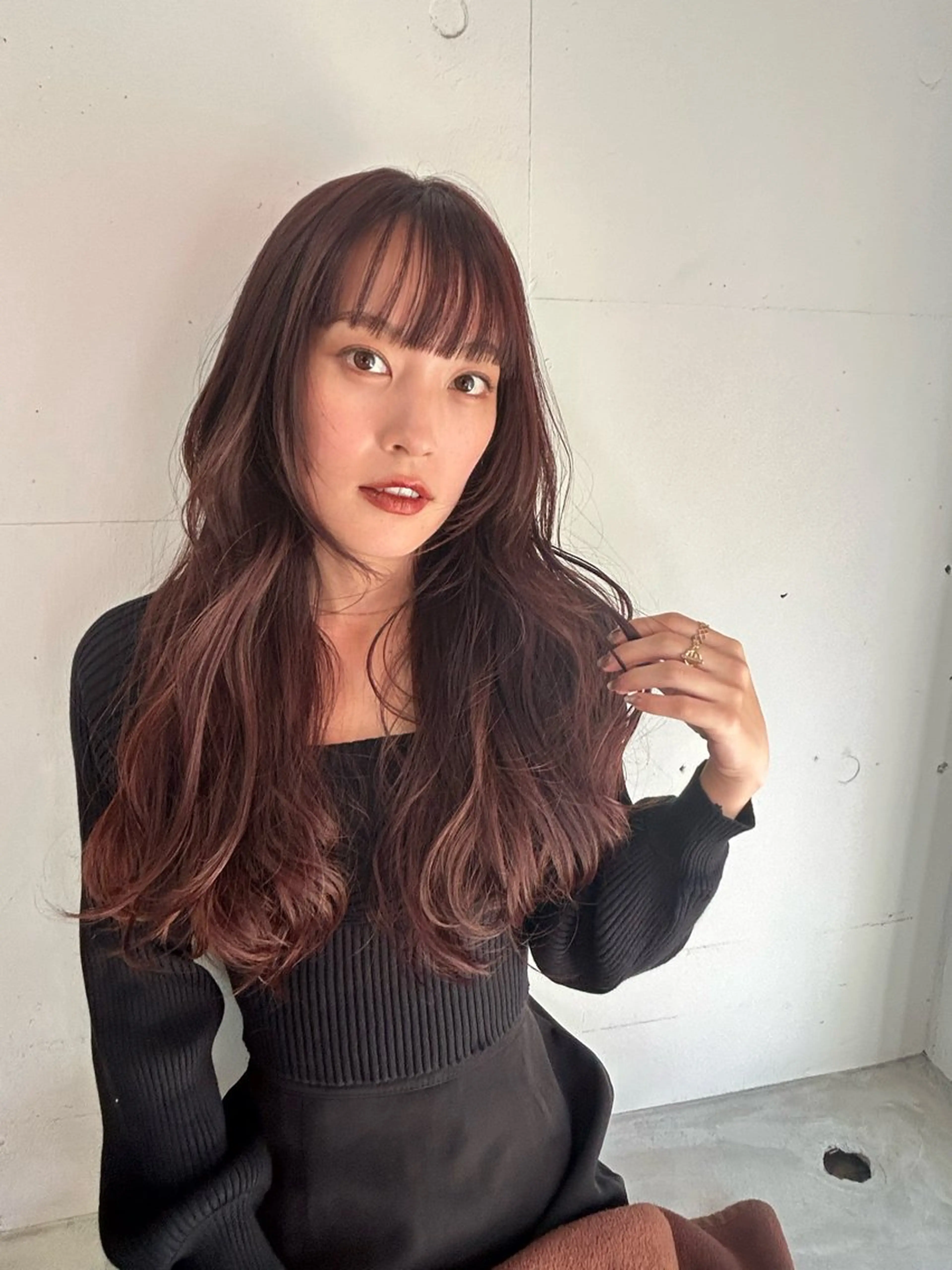 ロング カラー スギ リンカのヘアスタイル