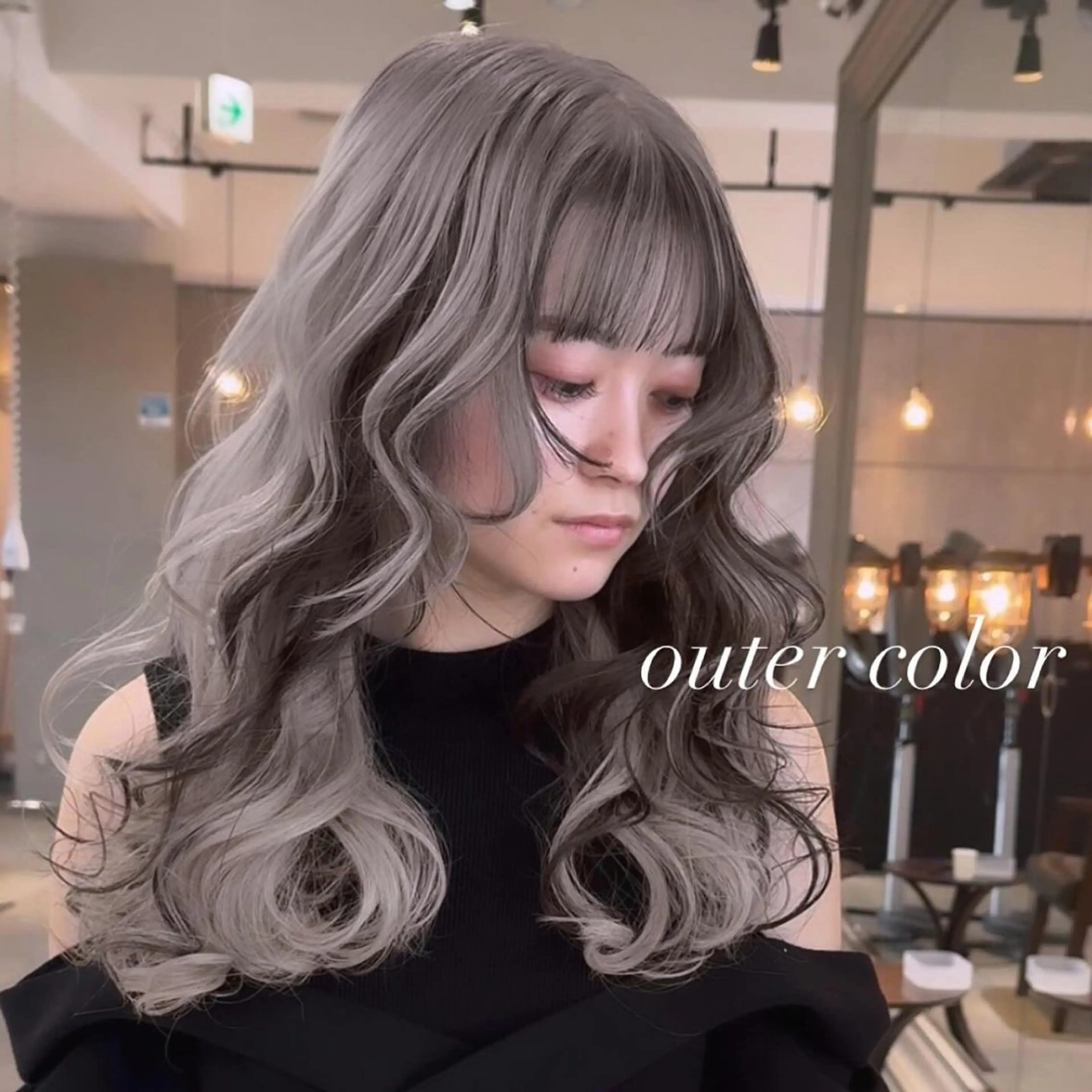 セミロング カラー カット ヘアカラー トリートメント ヘアセット 💜ハイトーン💛 マジカルかいちゃんのヘアスタイル