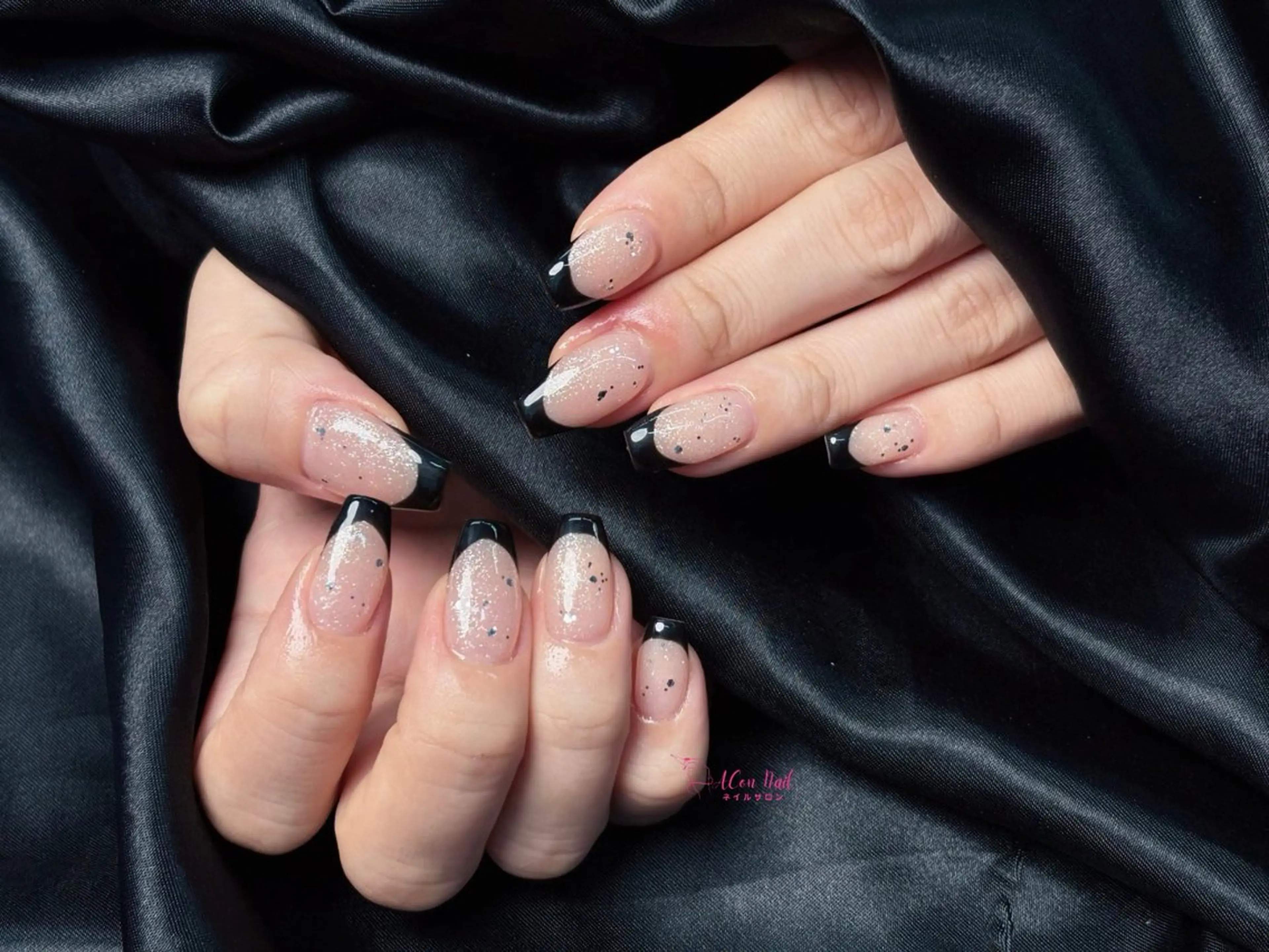 ネイル 桜ネイル 長さ出し フラワーネイル フレンチネイル ジェルネイル ハンドネイル ACon NailSalonのネイルデザイン