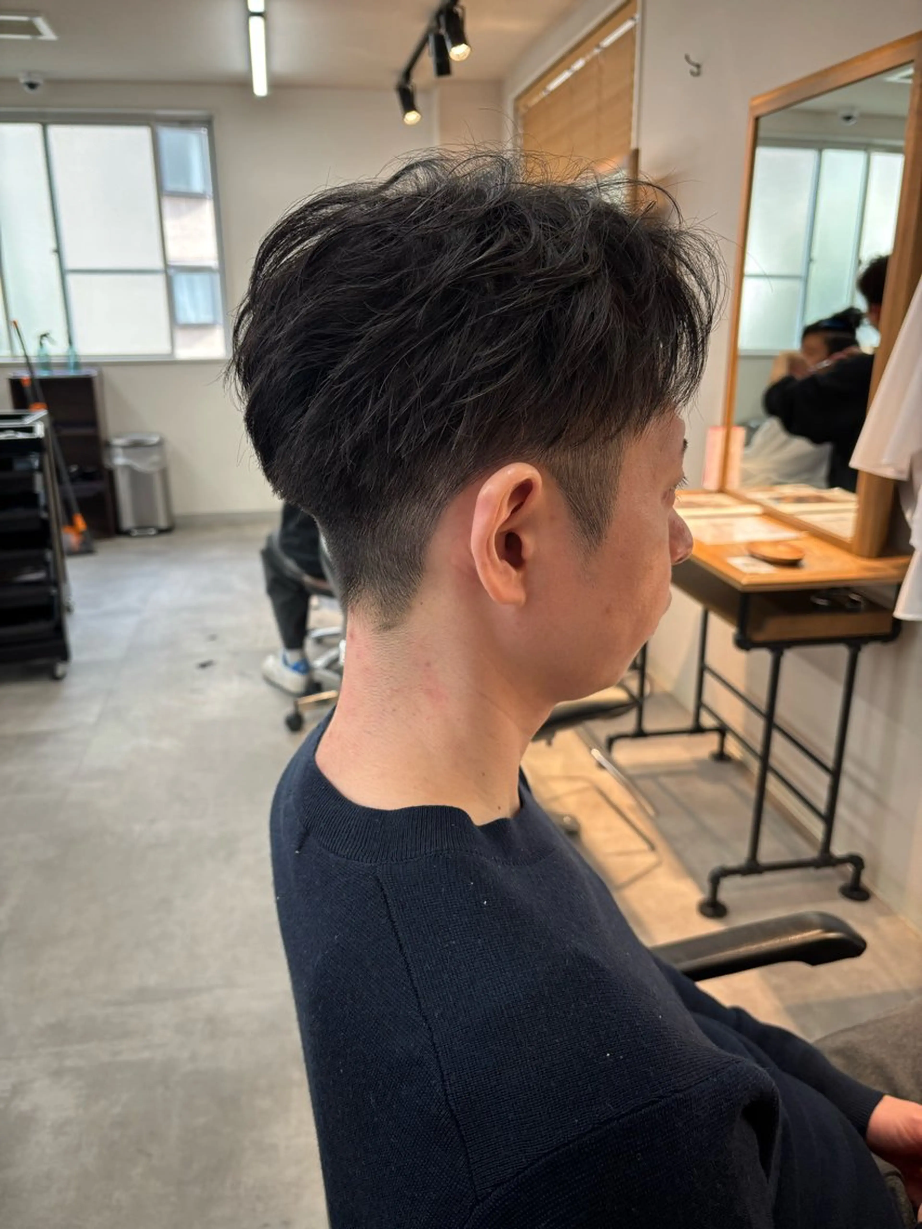 メンズ メンズショート ツーブロック カット 保立/フェザーパーマ /メンズカット千葉のヘアスタイル