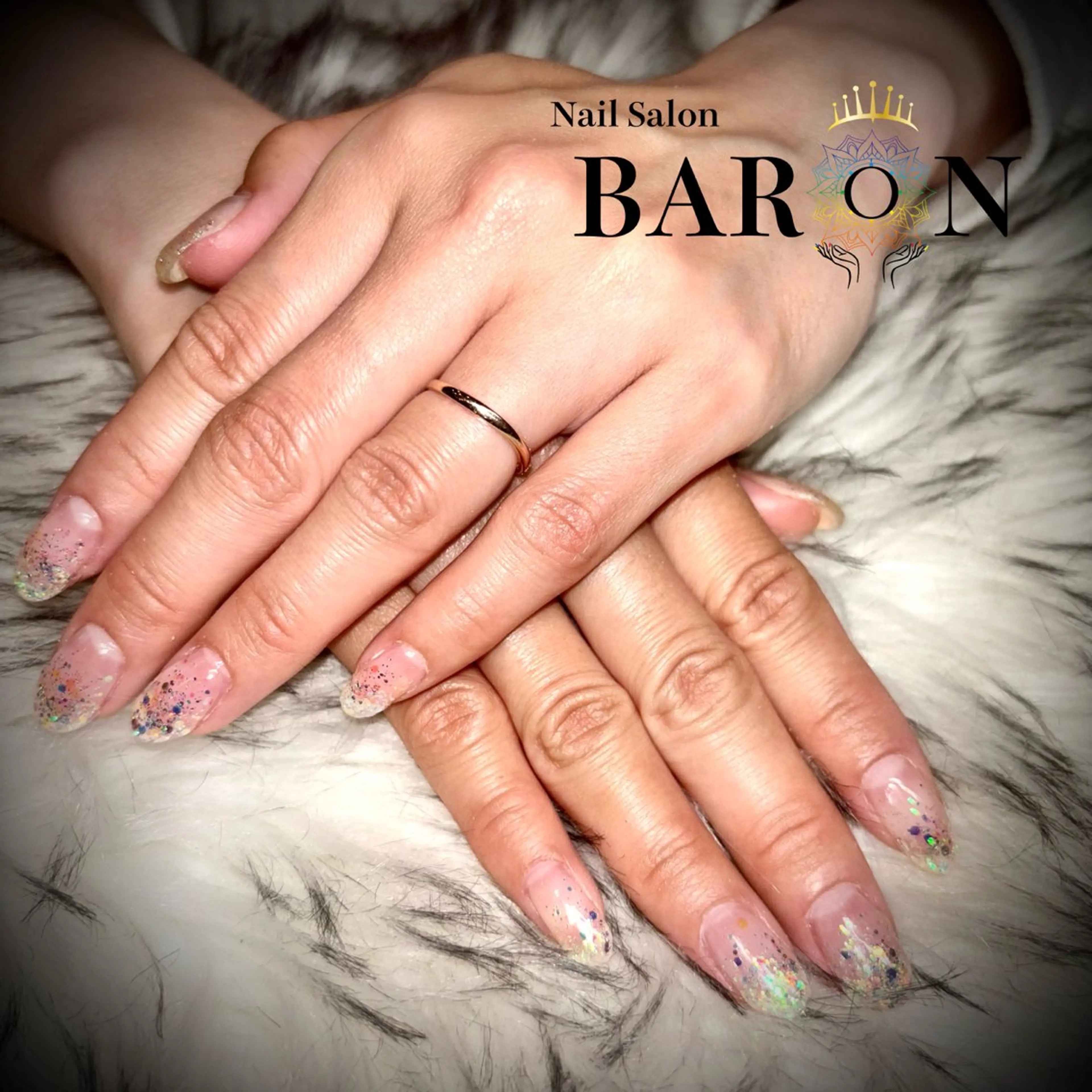 ネイル ラメ(グリッター) ラメグラデーション ♛︎BARON♛︎ MASHIROのネイルデザイン