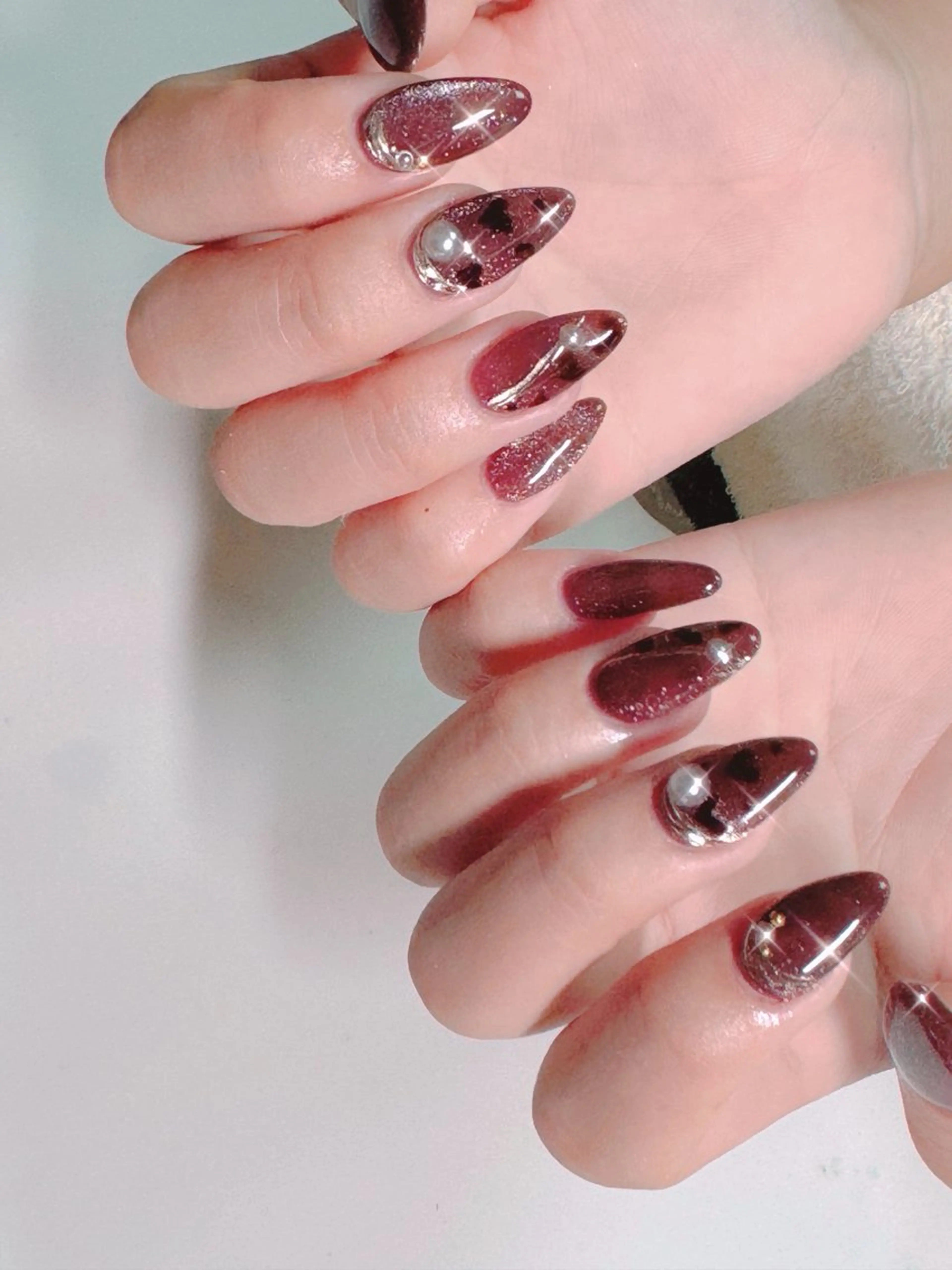 ネイル キラキラネイル マグネットネイル CITRAtotal beautyのネイルデザイン