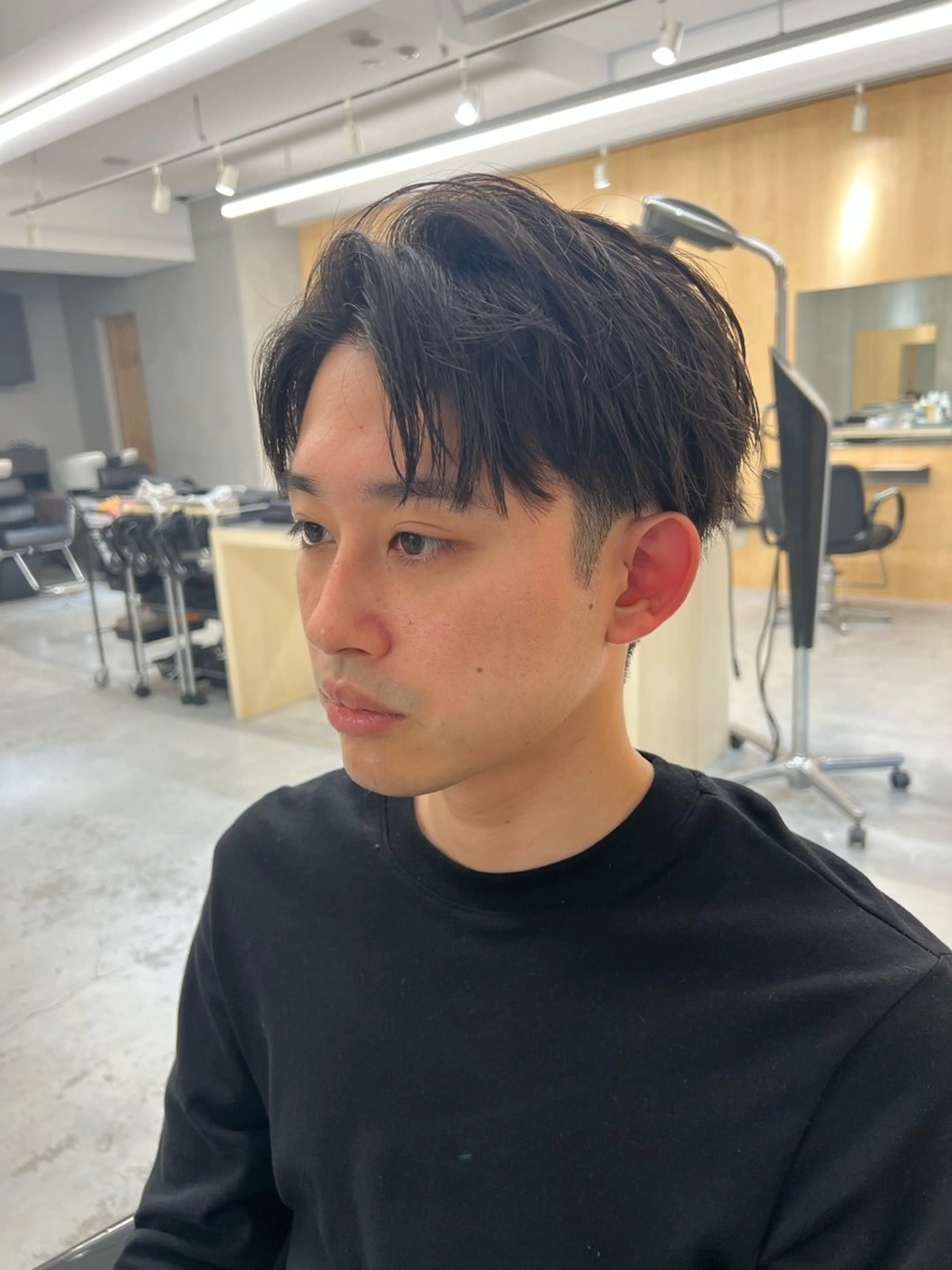 ショート メンズ 曲がる縮毛矯正 バレイヤージュ森田のヘアスタイル