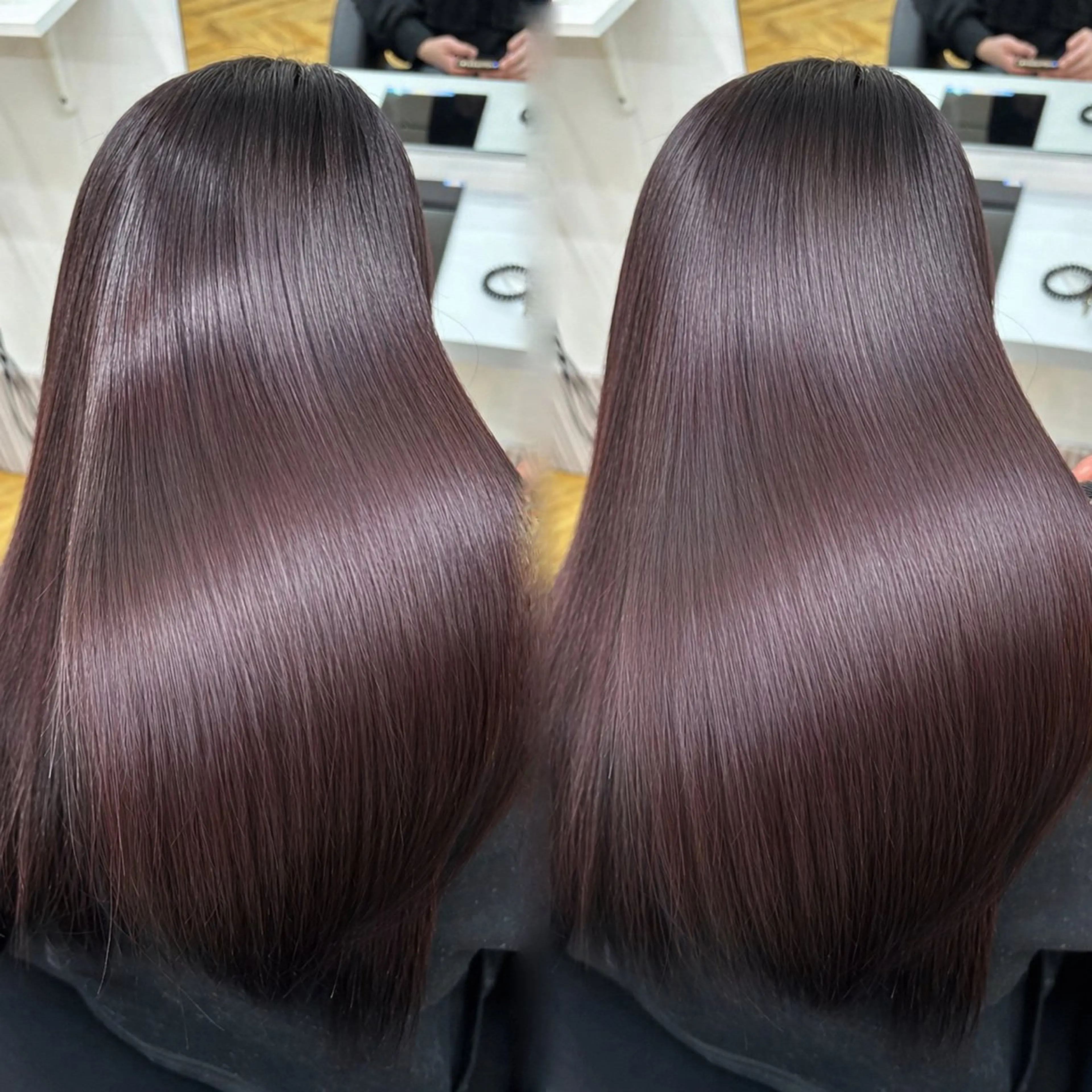 セミロング 髪質改善 カット ヘアカラー トリートメント 韓国レイヤー💫美髪 縮毛矯正🫧拓海のヘアスタイル