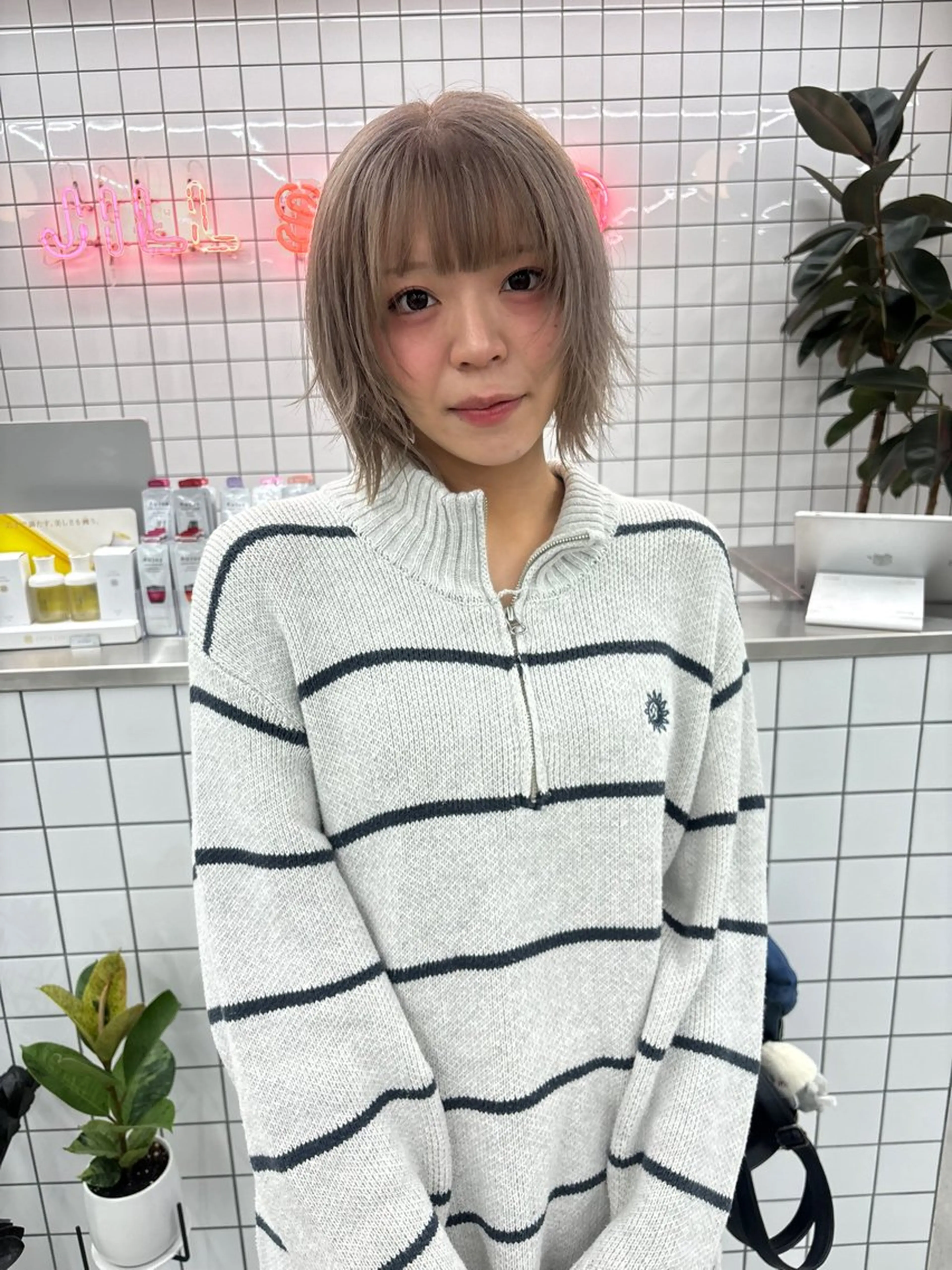 ミディアム カラー ヘアアレンジ ヘアカラー 夕羽夢🍓矢場/ JILLSTUDIOのヘアスタイル