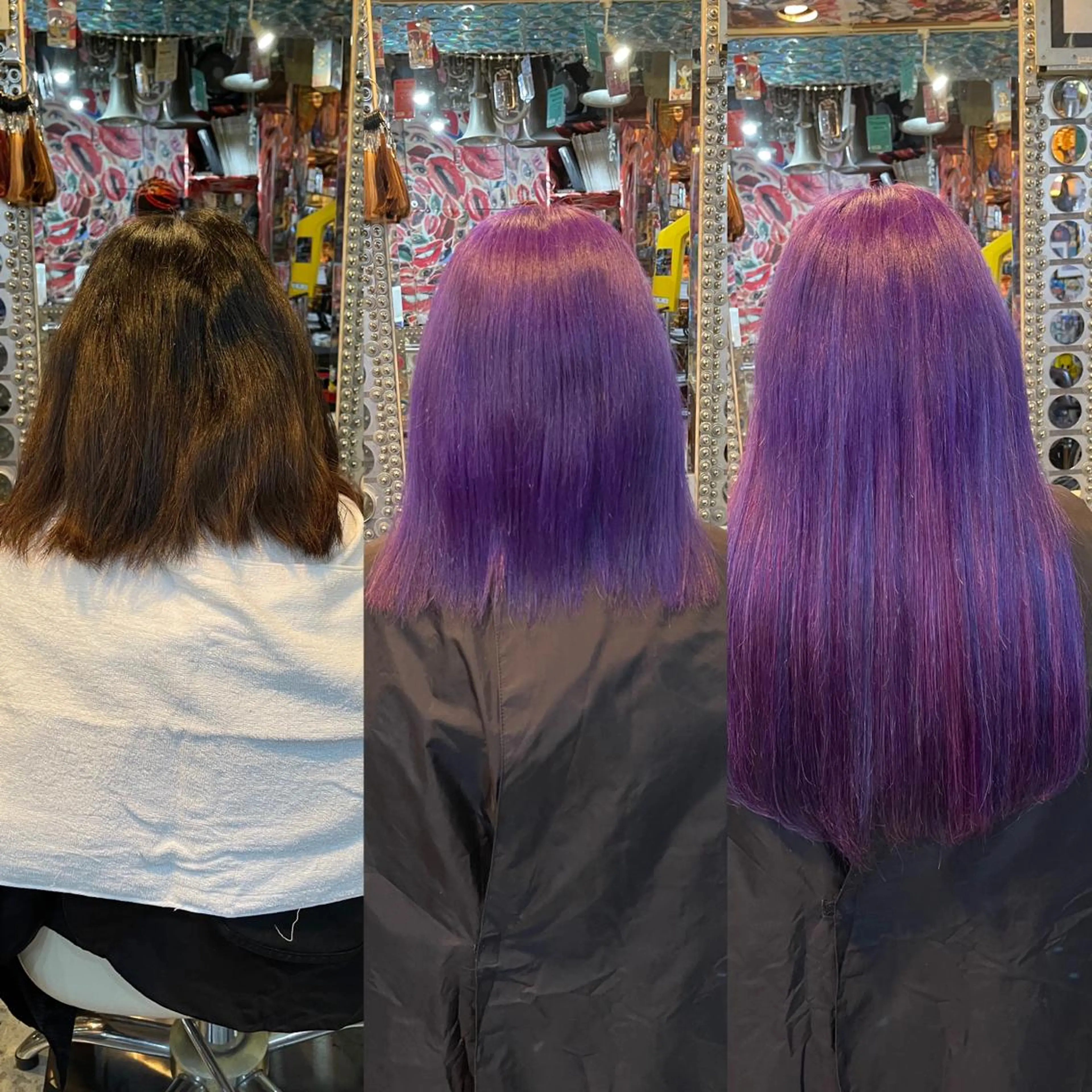ロング カラー パーマ ヘアアレンジ 編み込みエクステ ダブルカラー エクステ ロング 🌈派手髪エクステ ブレイズ🌈ひろとのヘアスタイル