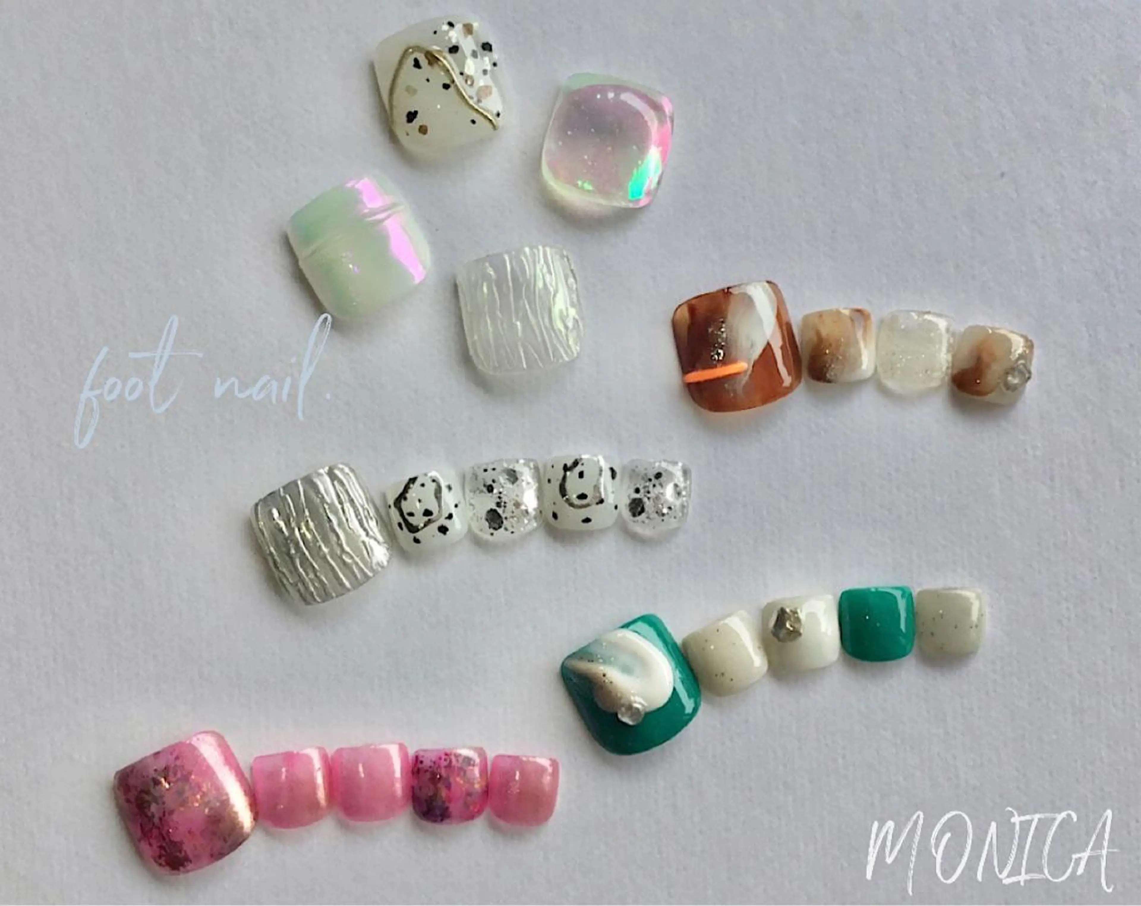 ネイル ジェルネイル 韓国ネイル 持ち込み ニュアンスネイル パラジェル フットネイル nailsalon MONICAのネイルデザイン