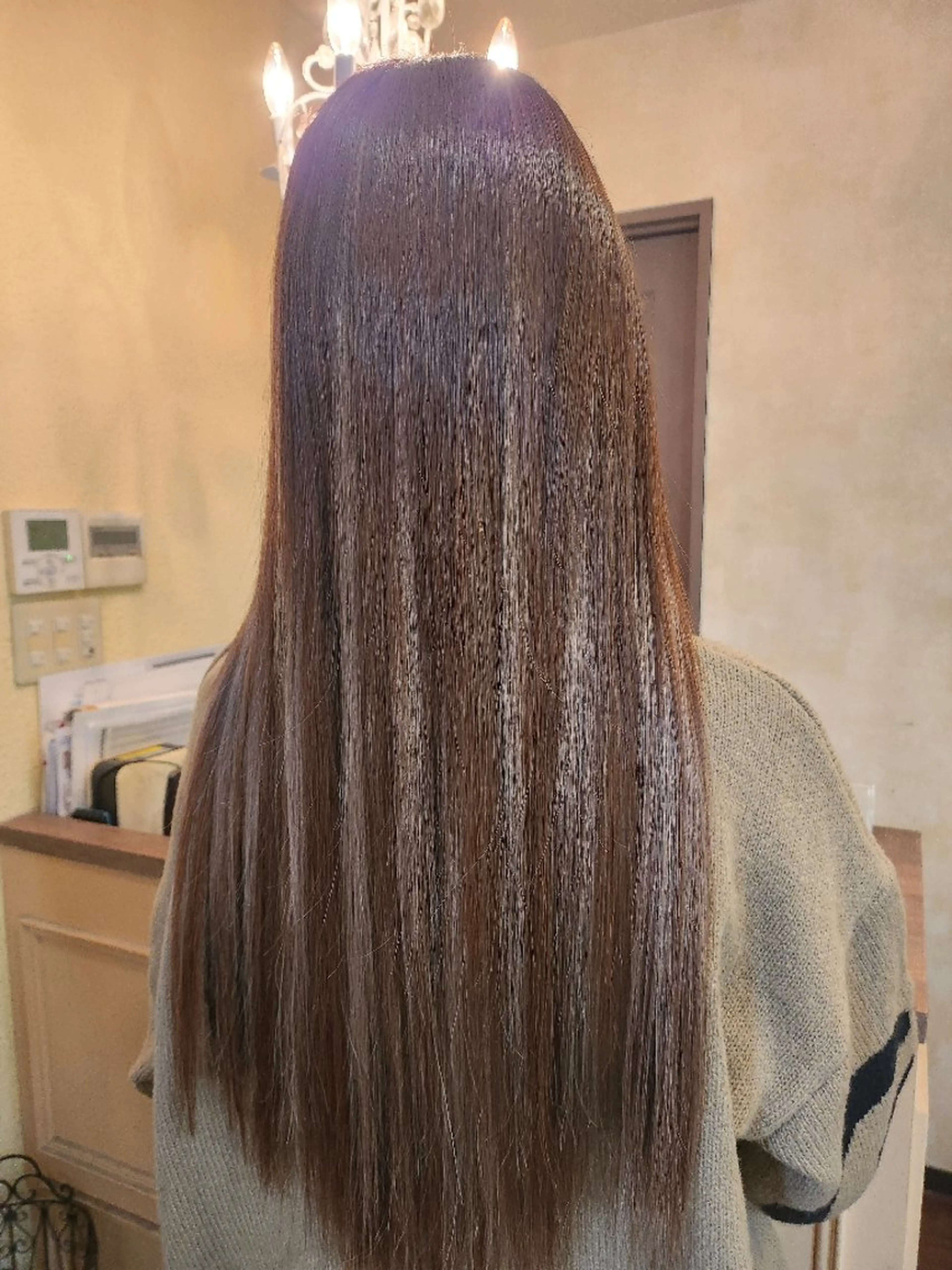 ロング ヘアアレンジ シールエクステ エクステ ハイライト ロング カット エクステ 田井中 悠紀のヘアスタイル