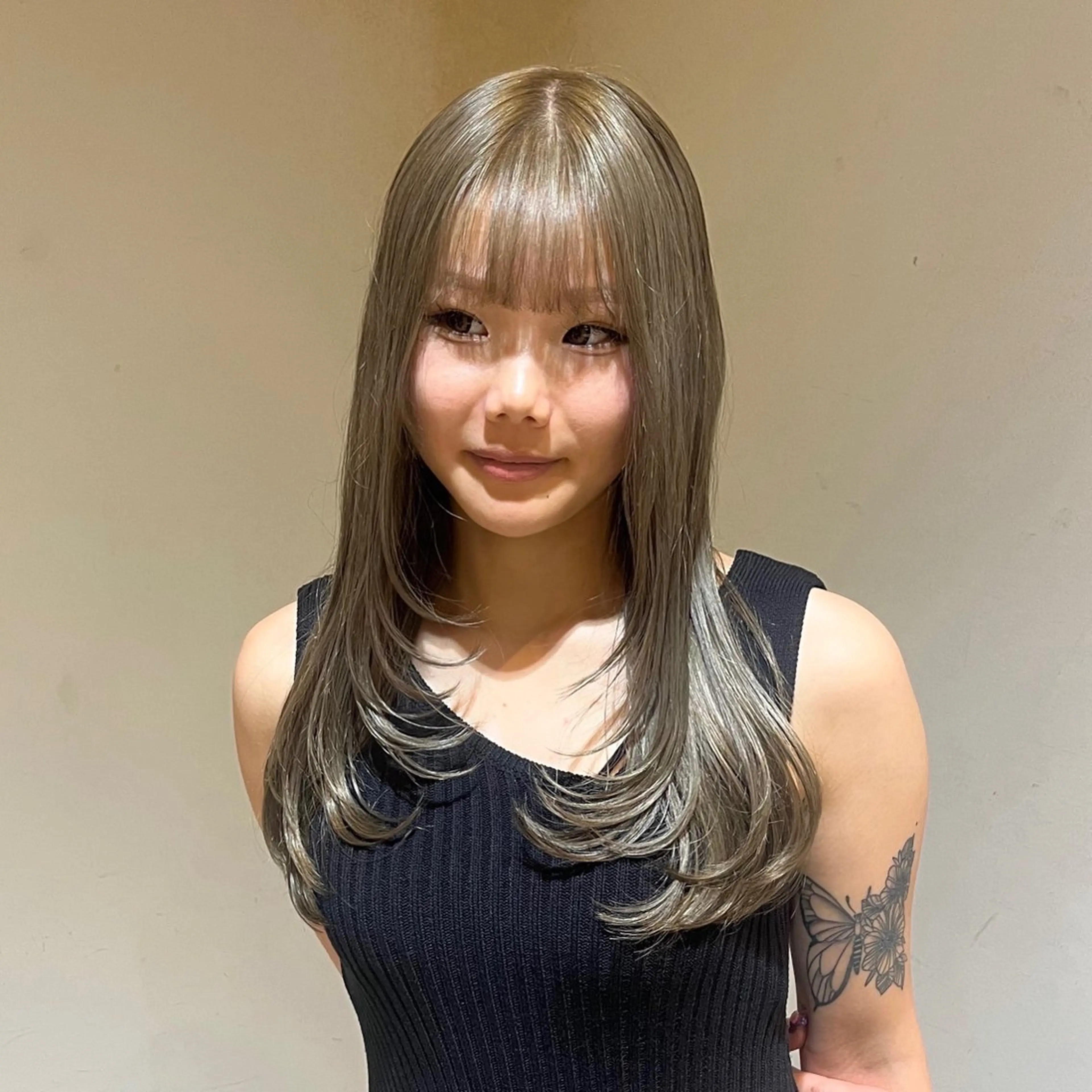 セミロング カラー 大人可愛い/韓国 レイヤー🎀まおのヘアスタイル