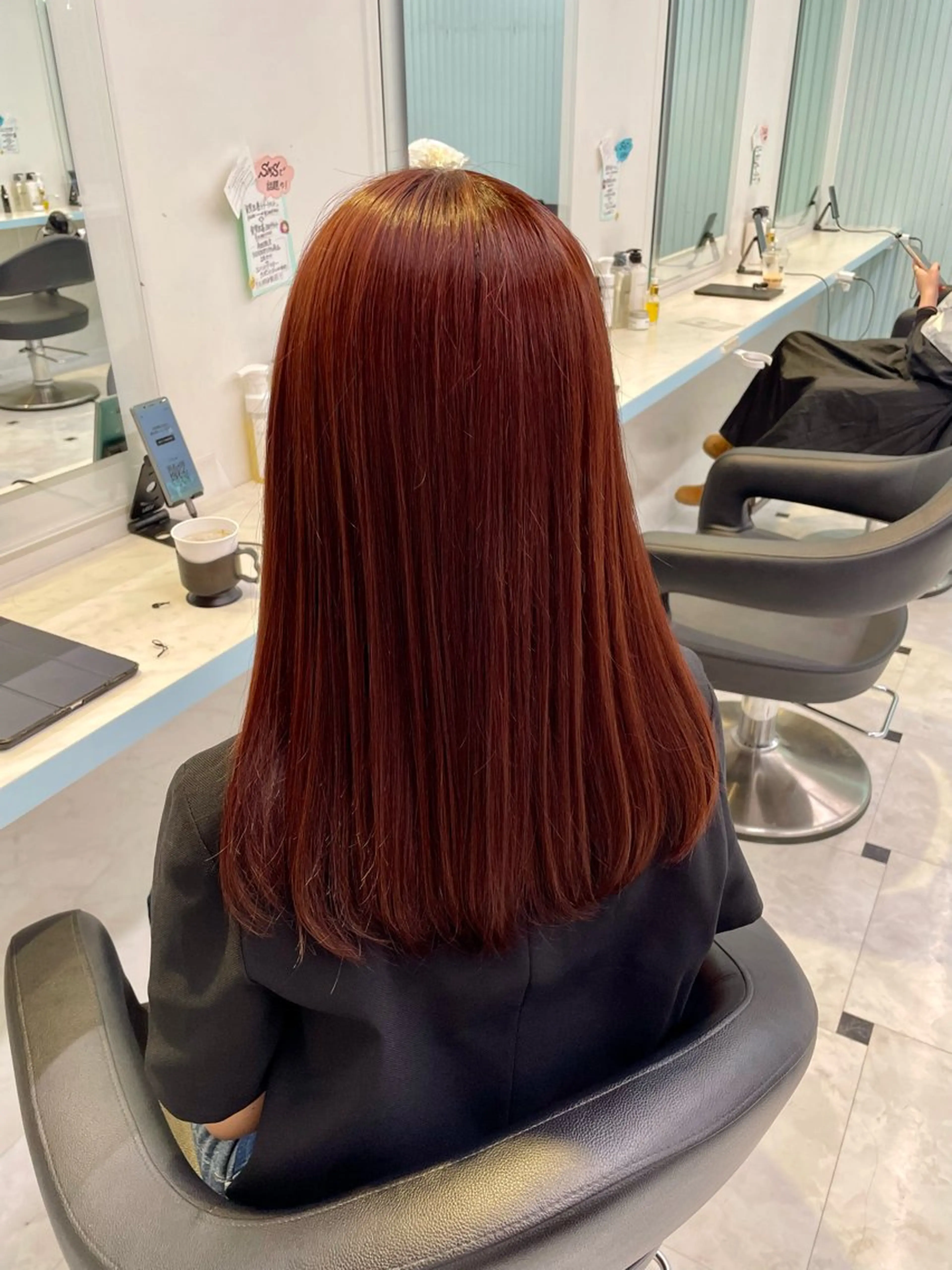 カラー カット ヘアカラー トリートメント ヘッドスパ ヘアセット 🇰🇷韓流暖色ヘア 🍒saaya🍒のヘアスタイル