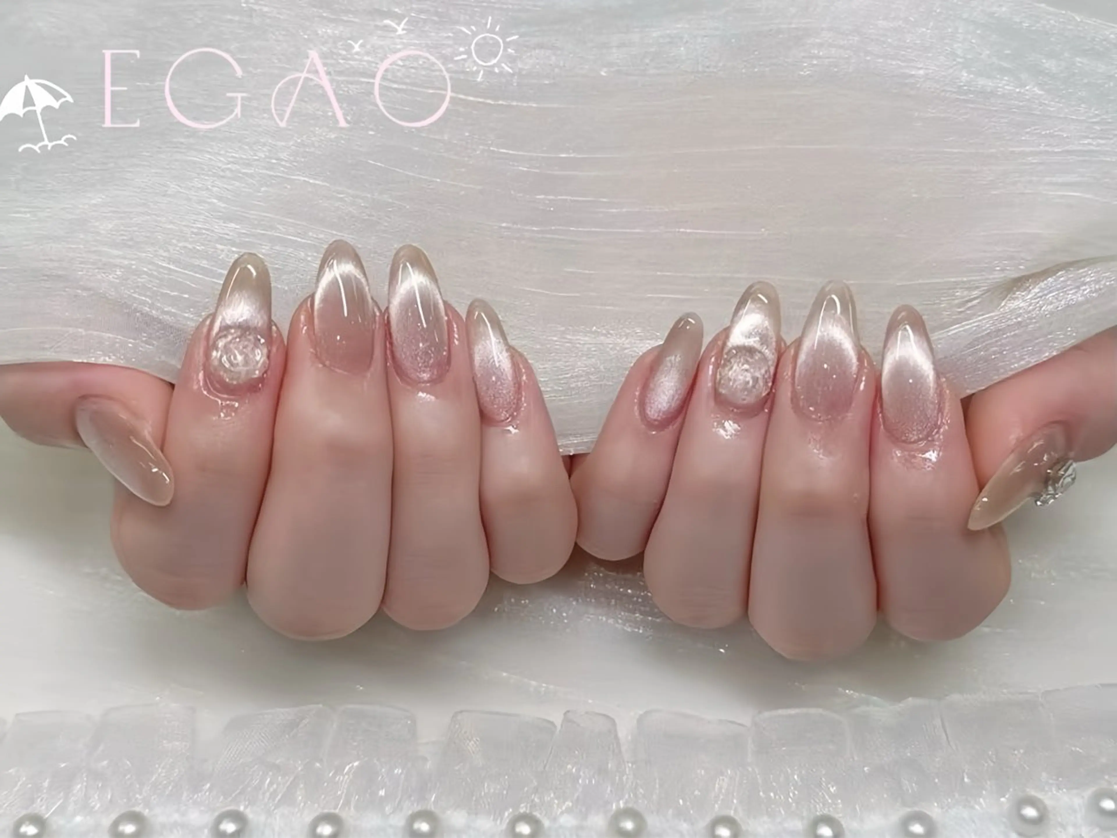 ネイル アートネイル フットネイル フレンチネイル ジェルネイル グラデーション ハンドネイル Egao Nail錦糸町店のネイルデザイン
