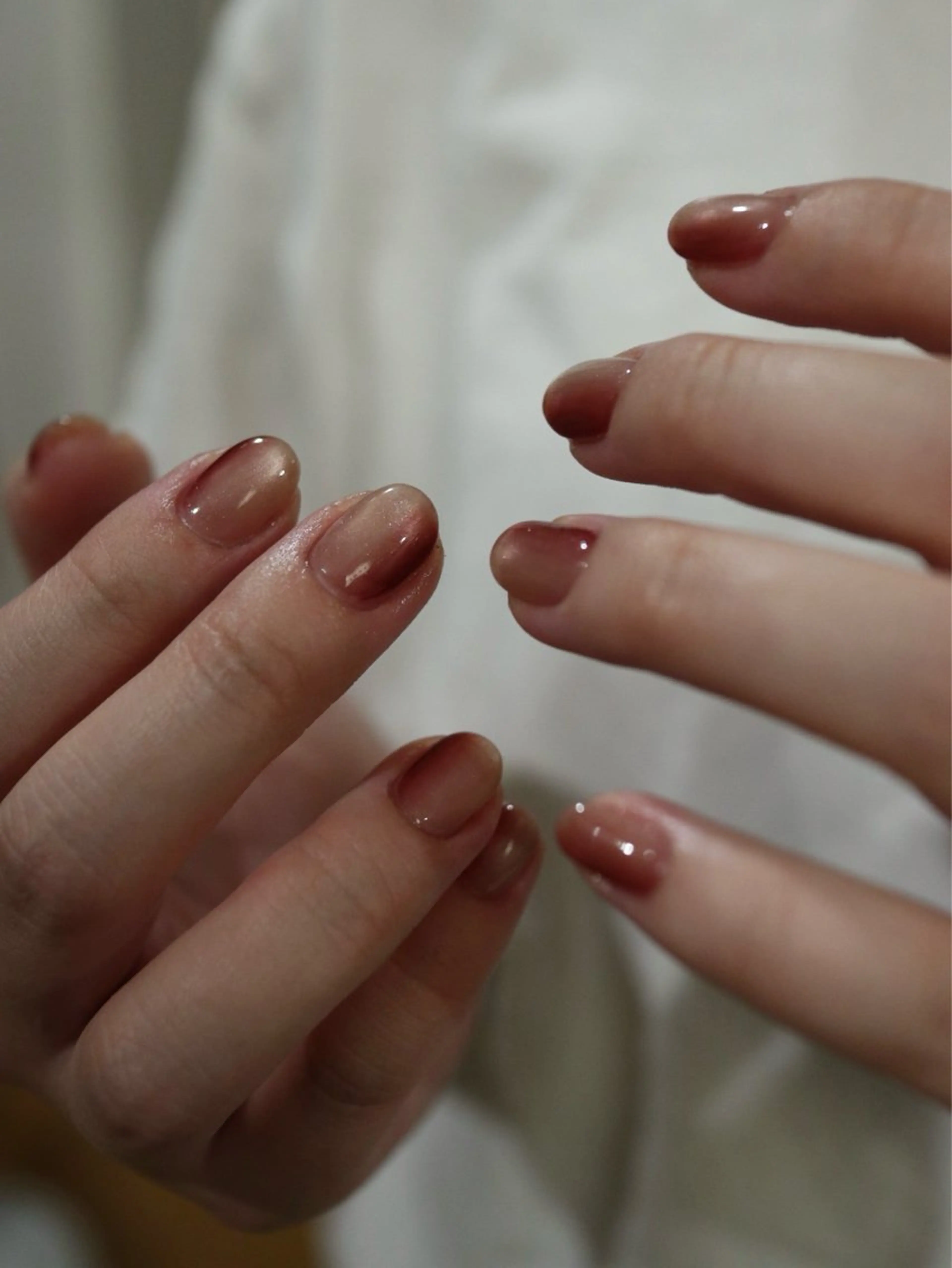 ネイル ボルドー グラデーション マグネットネイル om's hinanoのネイルデザイン