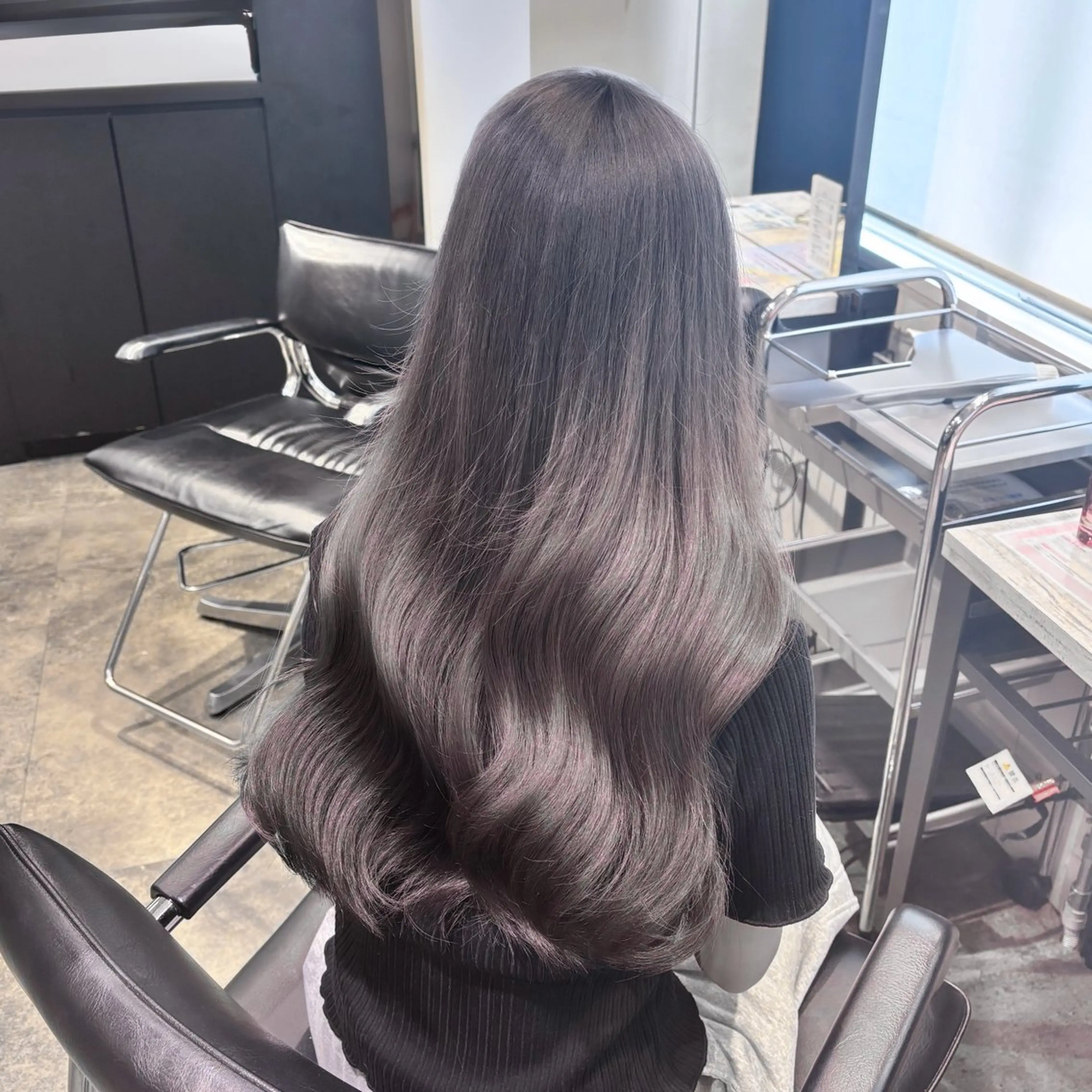 セミロング カラー ヘアアレンジ 🎀モテ暖色× エクステ🎀あかりのヘアスタイル