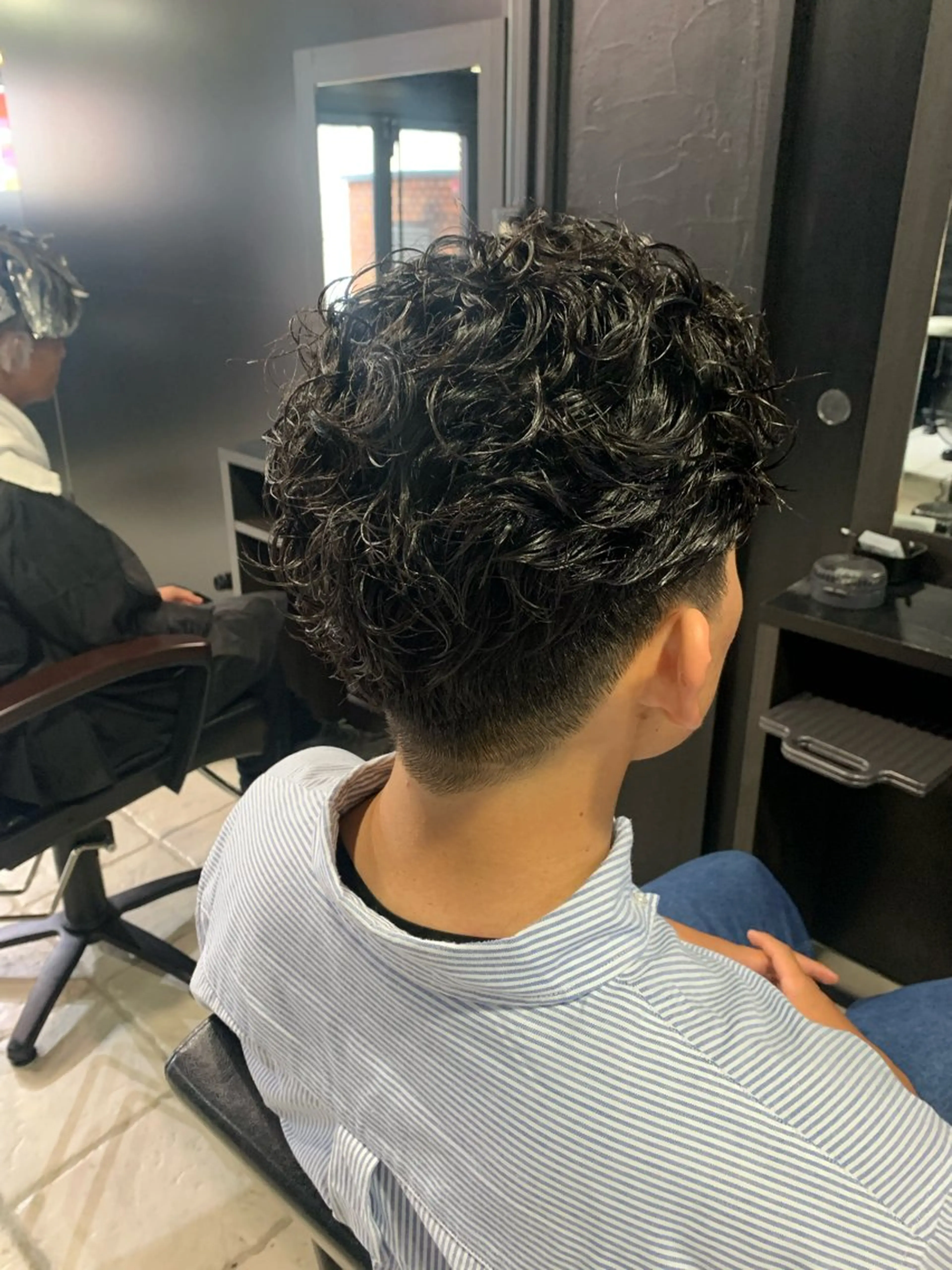 ショート メンズ カット パーマ ヘアセット メンズパーマ/難波/ 心斎橋　室園亮佑のヘアスタイル