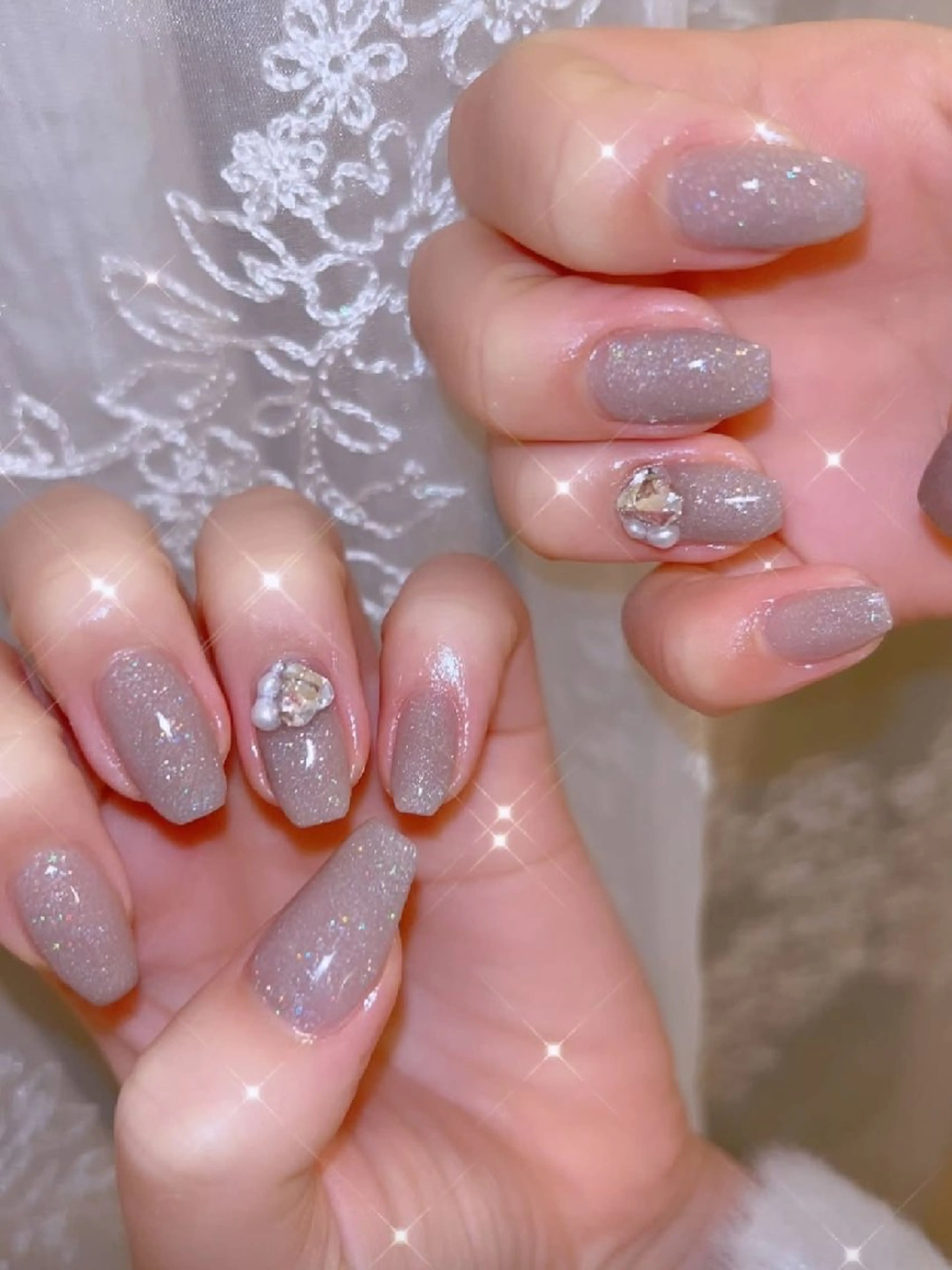 ネイル 長さ出し ジェルネイル 韓国ネイル マグネットネイル ニュアンスネイル ハンドネイル I LOVE ME NAIL.｡.:*♡のネイルデザイン