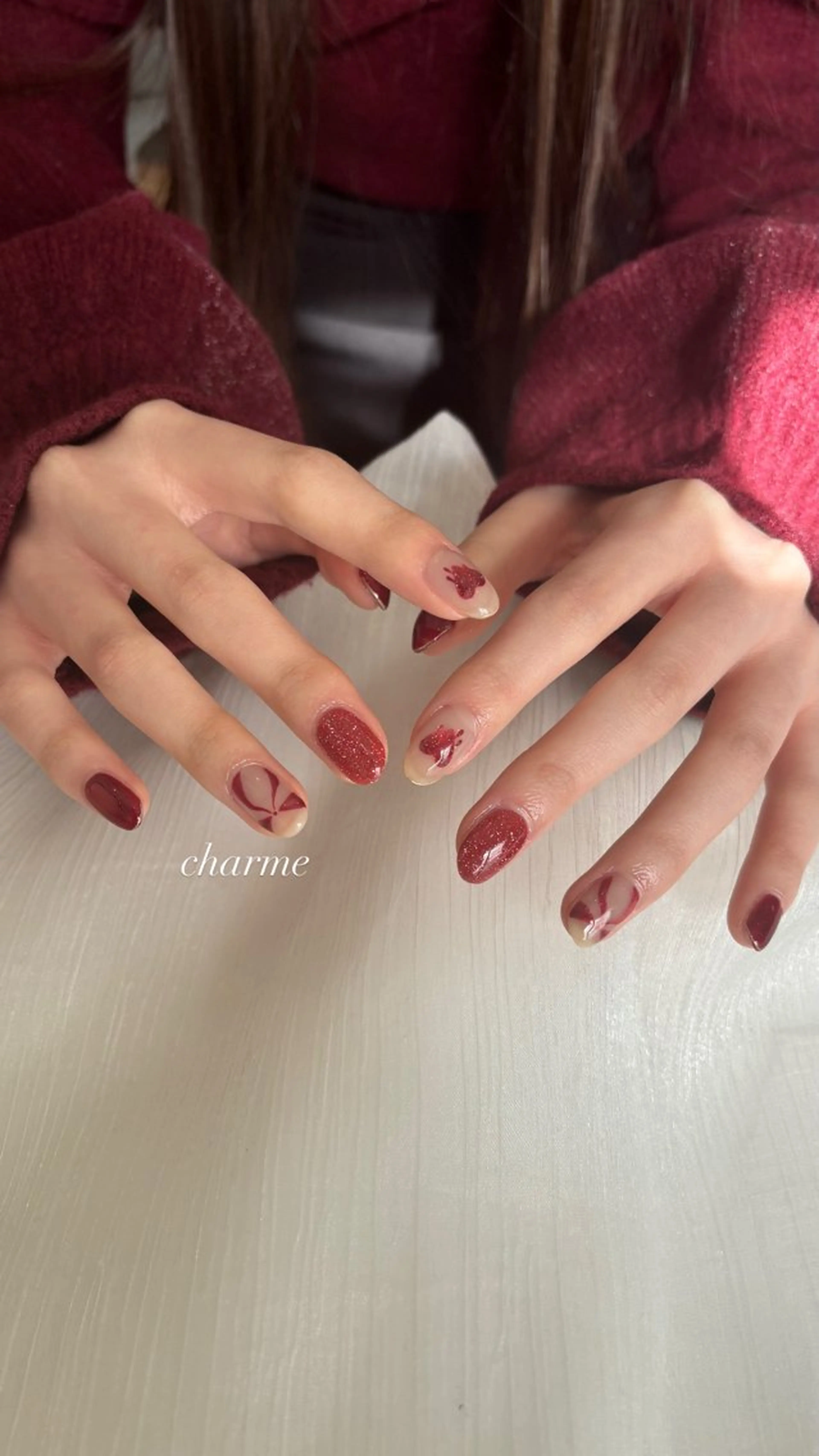 ネイル バレンタイン charme nailのネイルデザイン